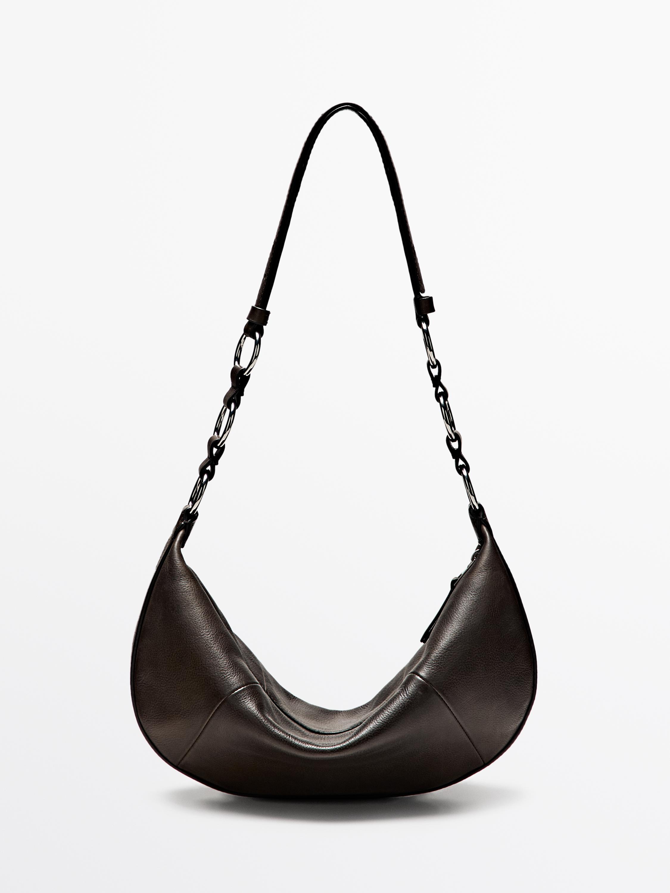 Small nappa leather bag — BROWN