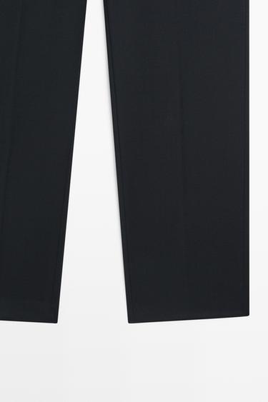 100% cool wool straight fit trousers — NAVY BLUE 7