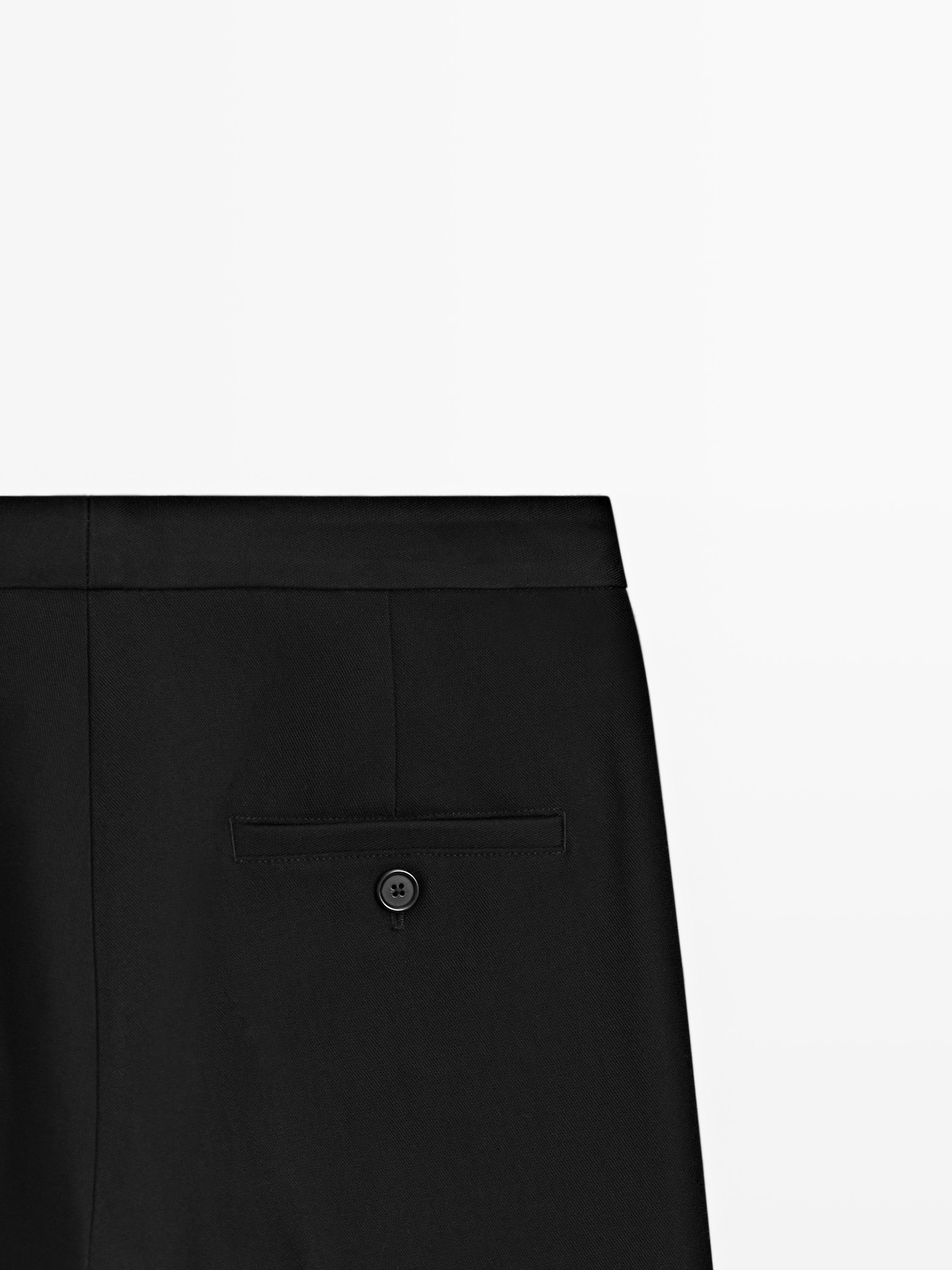 Crepe cigarette fit trousers