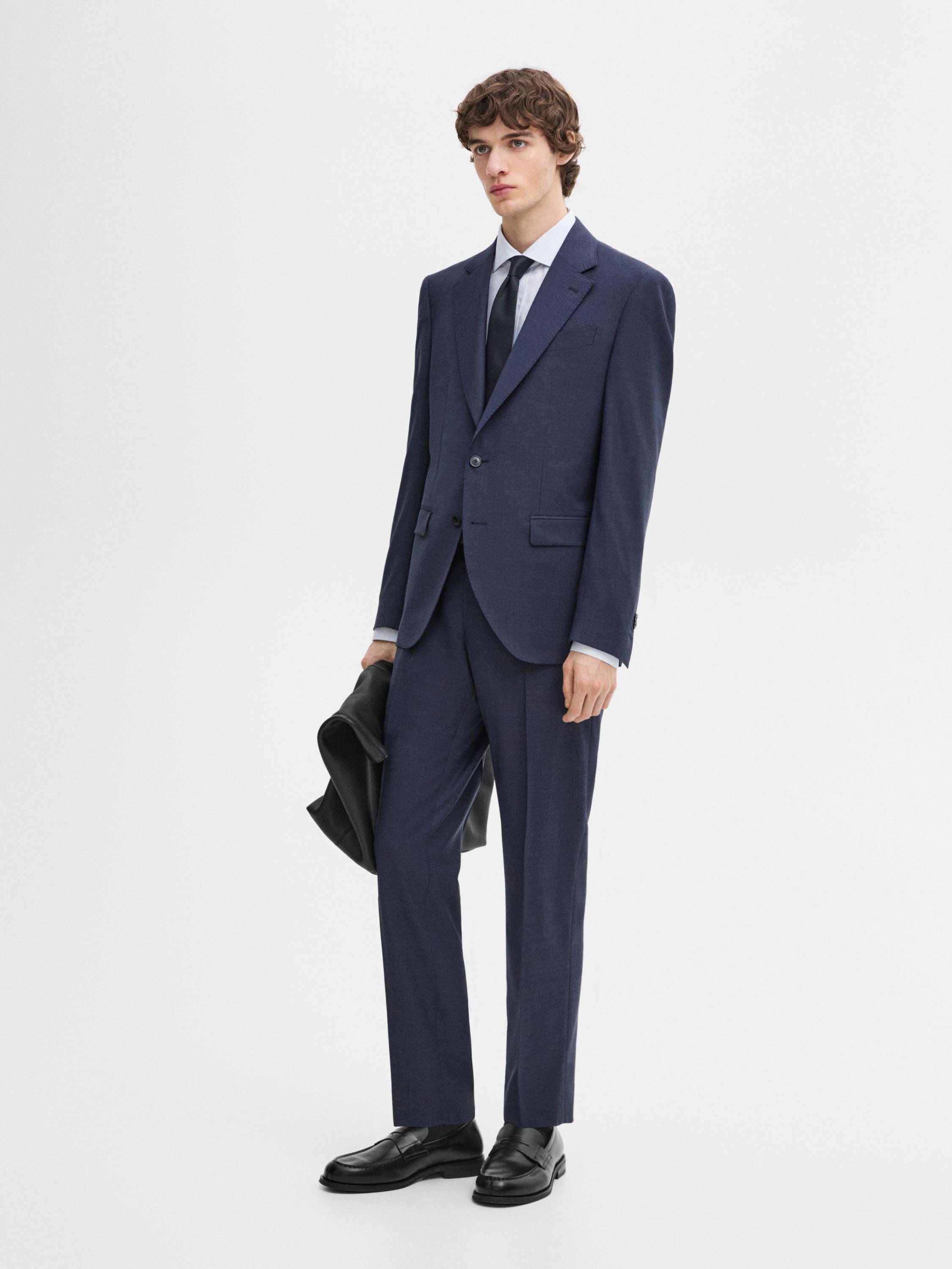 Wool blend suit blazer