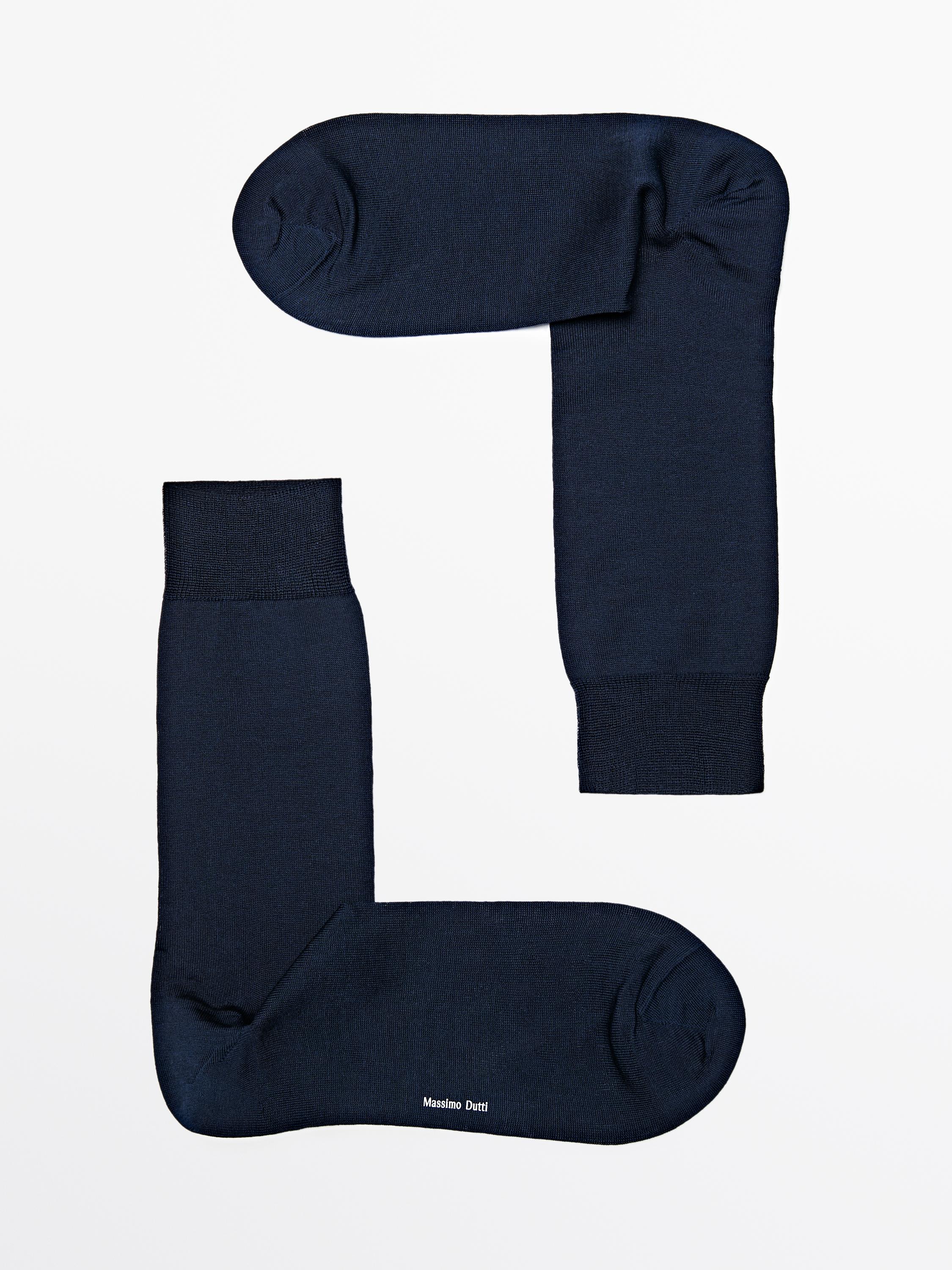 Plain smart socks — NAVY BLUE