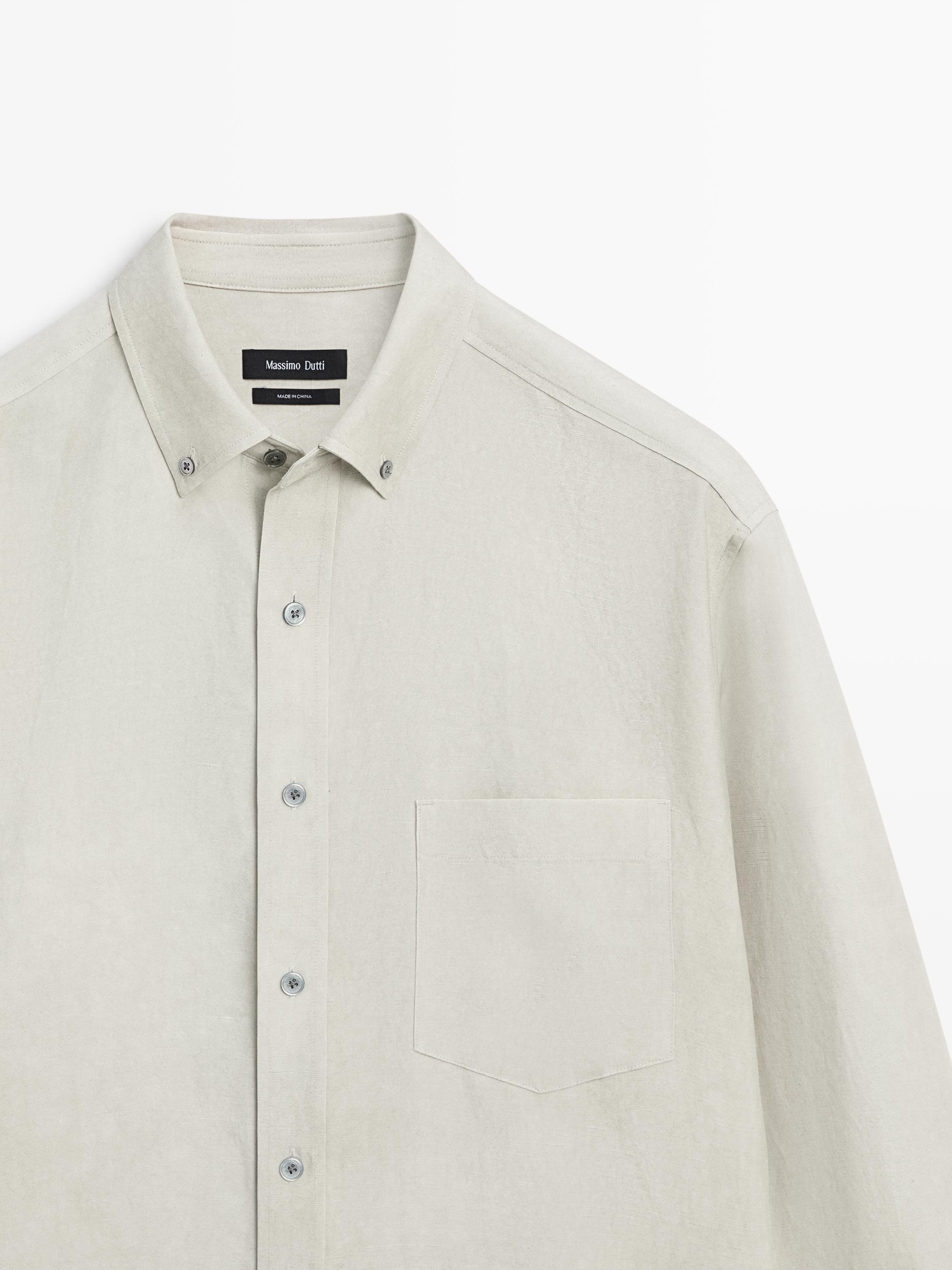 Flowing shirt with pocket — EMERALD