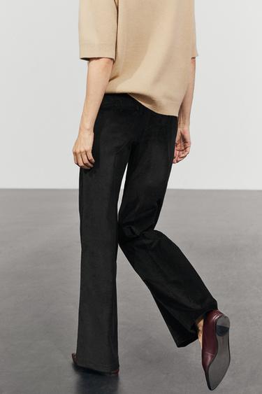 Palazzo corduroy pants — BLACK 8