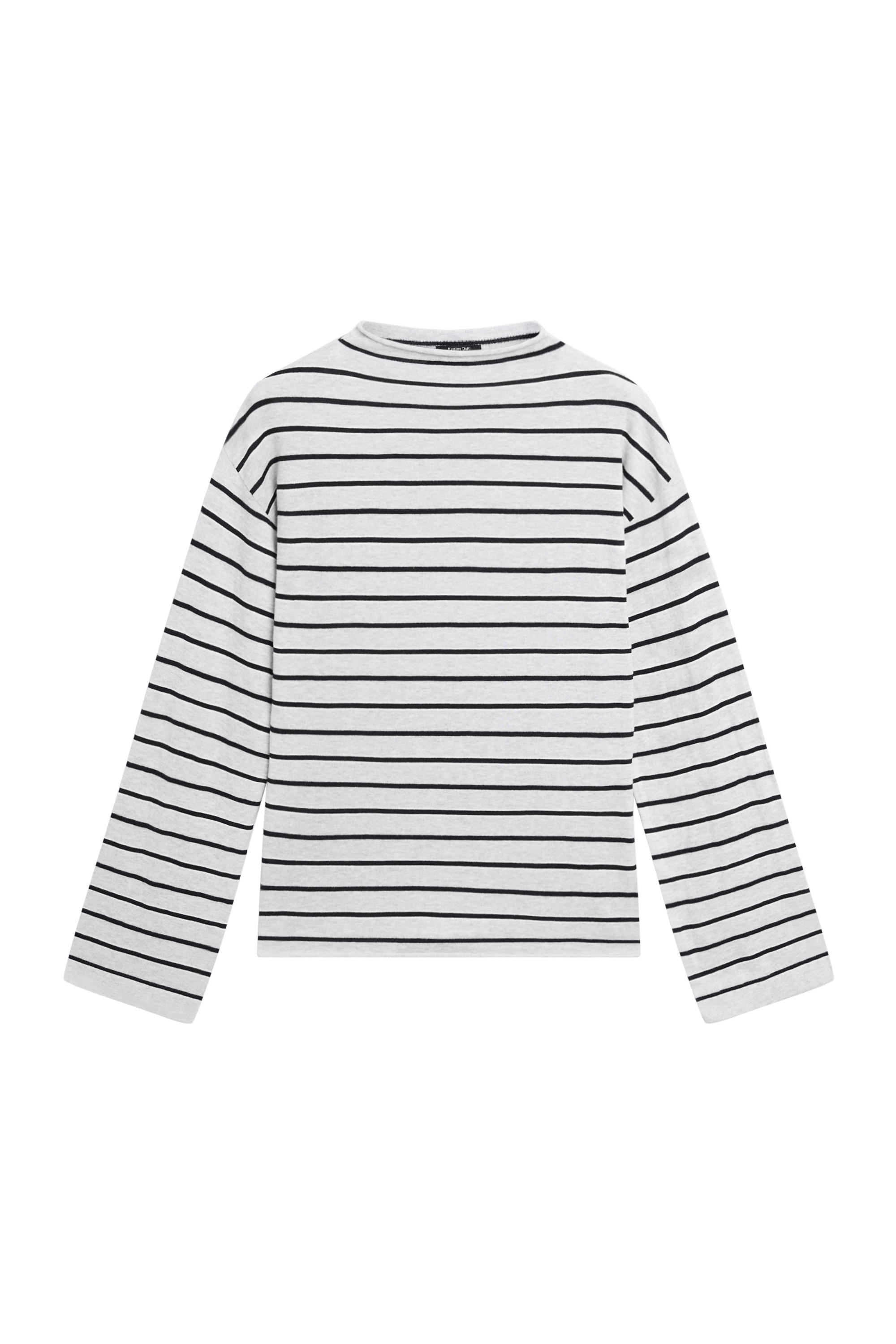Massimo Dutti %100 pamuklu çizgili triko kazak görsel 4