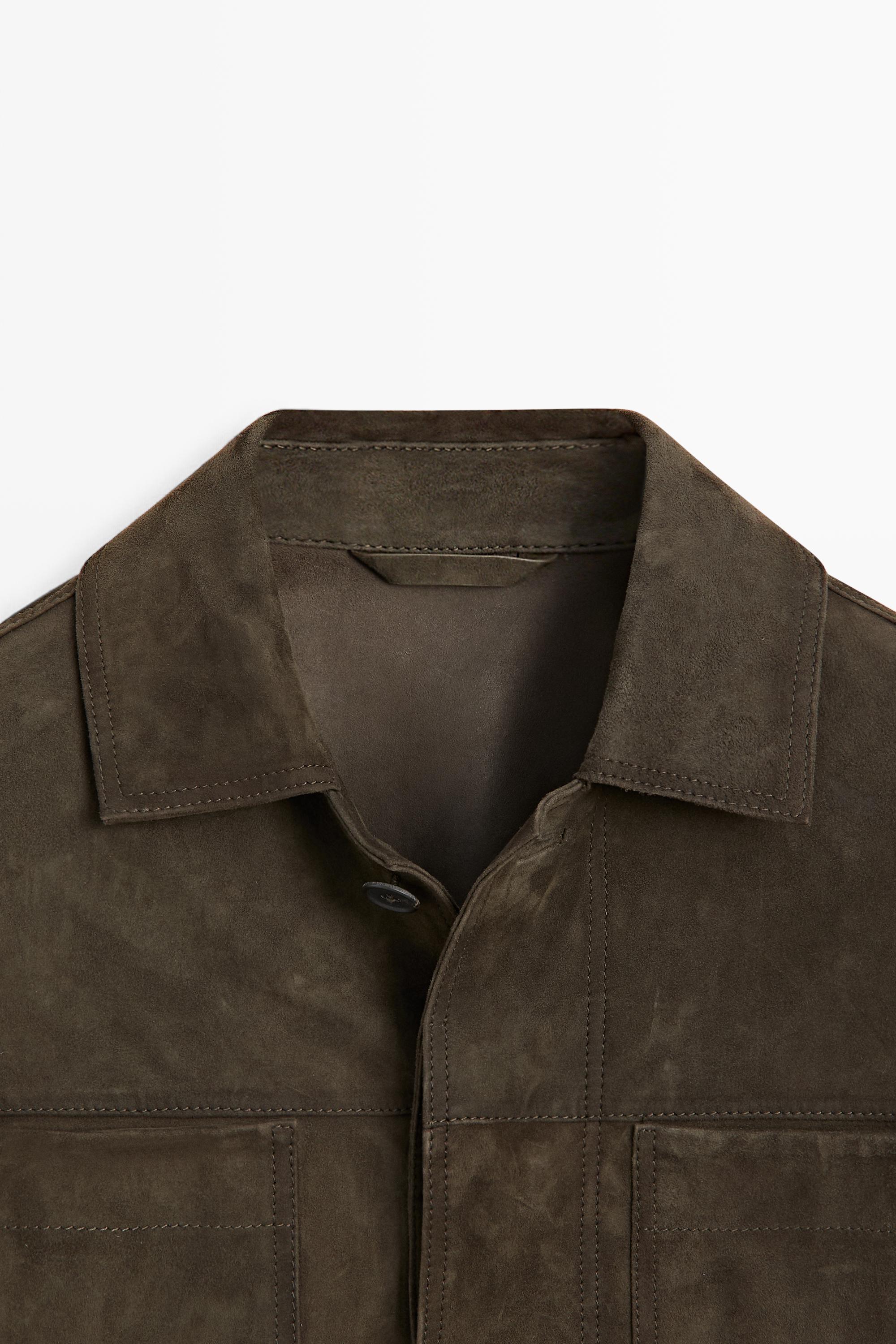 Massimo Dutti Süet deri relaxed fit ceket