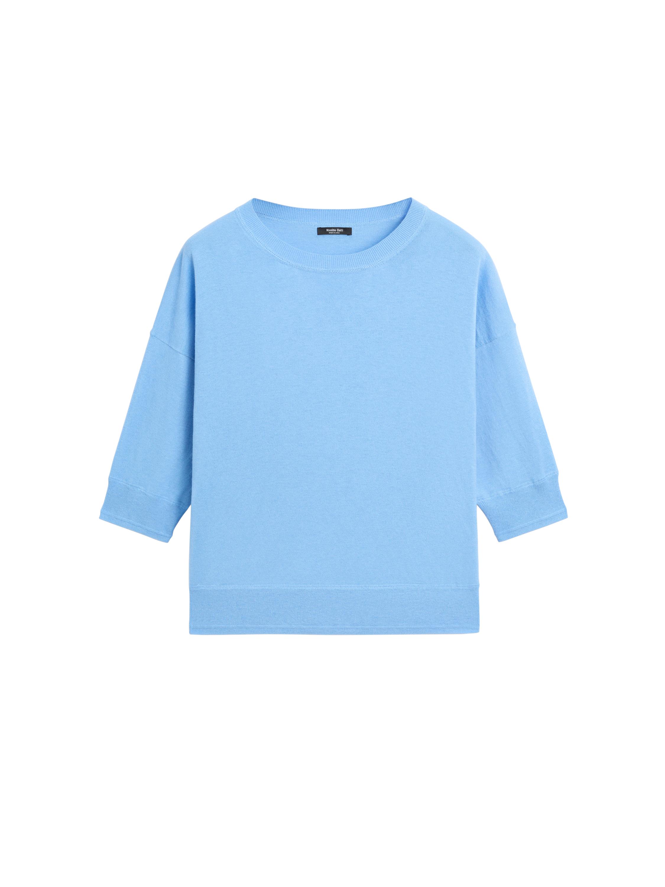 Свитер из смешанного хлопка с короткими рукавами