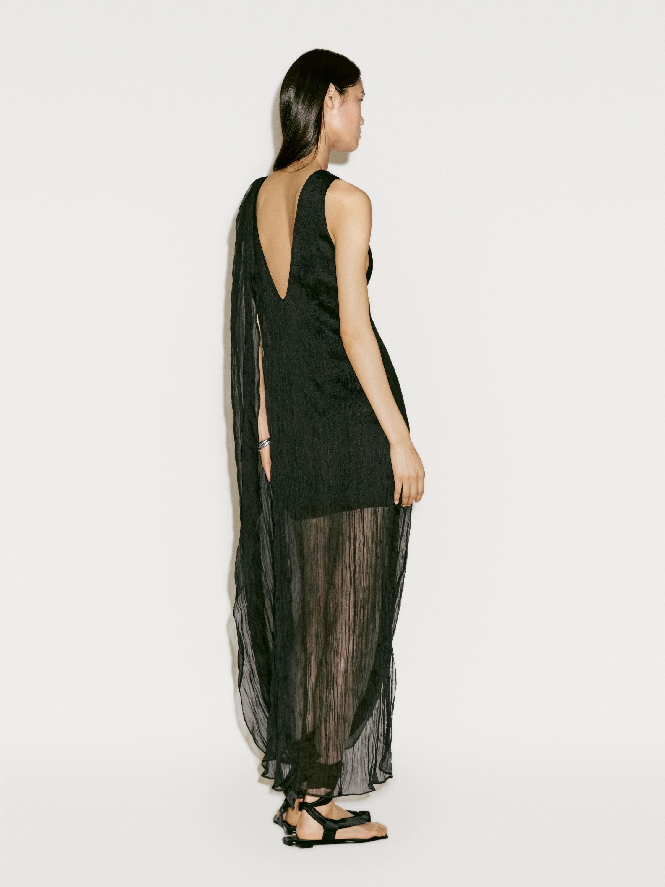 ★ Massimo Dutti★ Fluid long strap one piece 06639530712 Women's Long Dresses - Massimo Dutti - CY