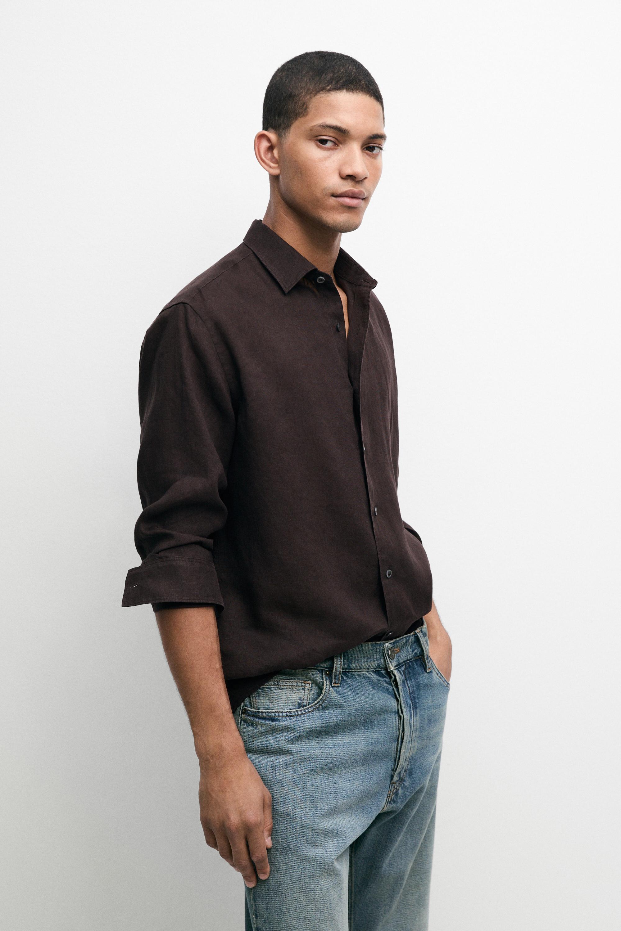 Chemise regular fit 100 % lin