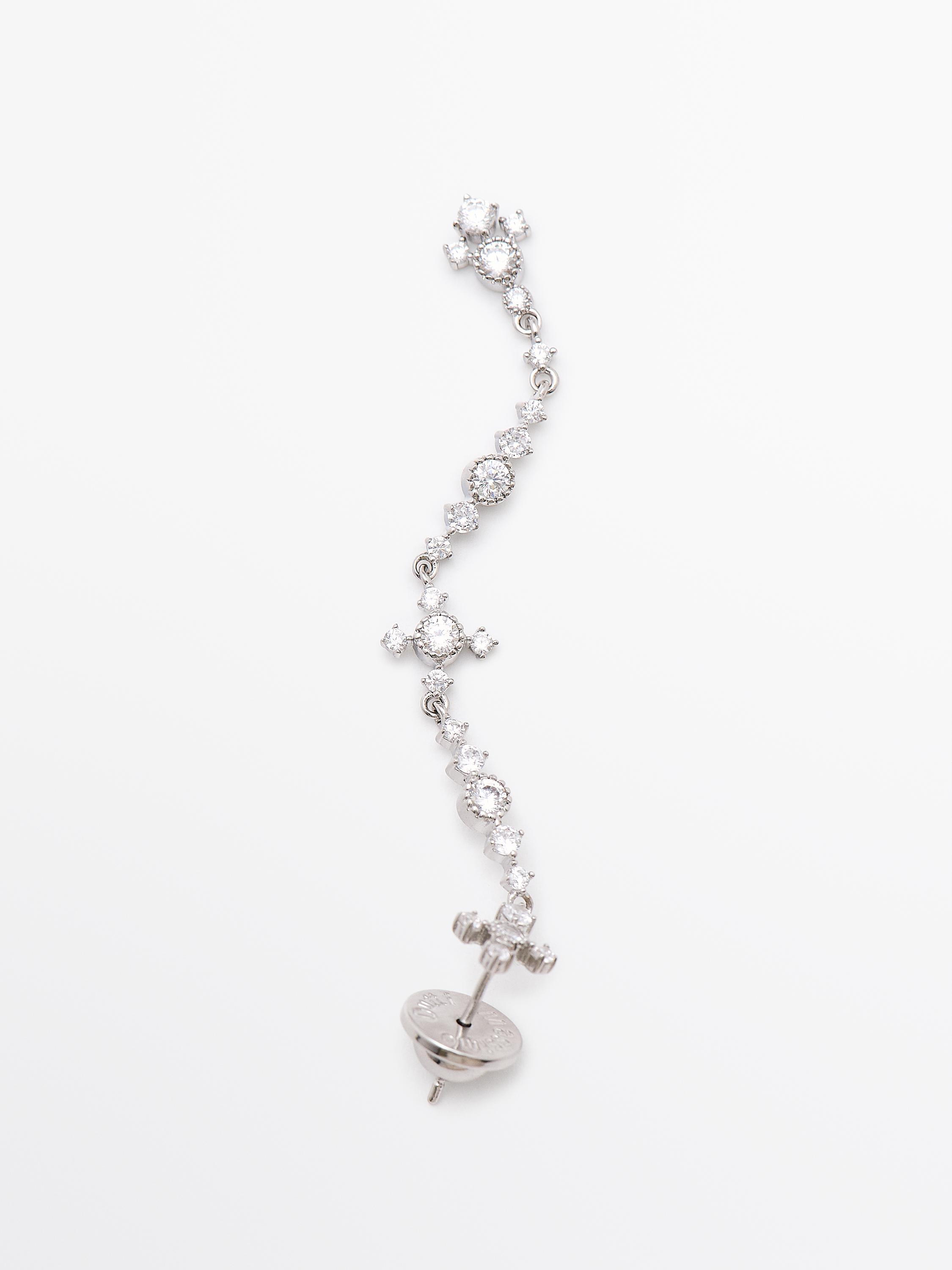 Visací náušnice se štrasem