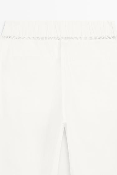 100% cotton elasticated pants - STUDIO — Off white 7