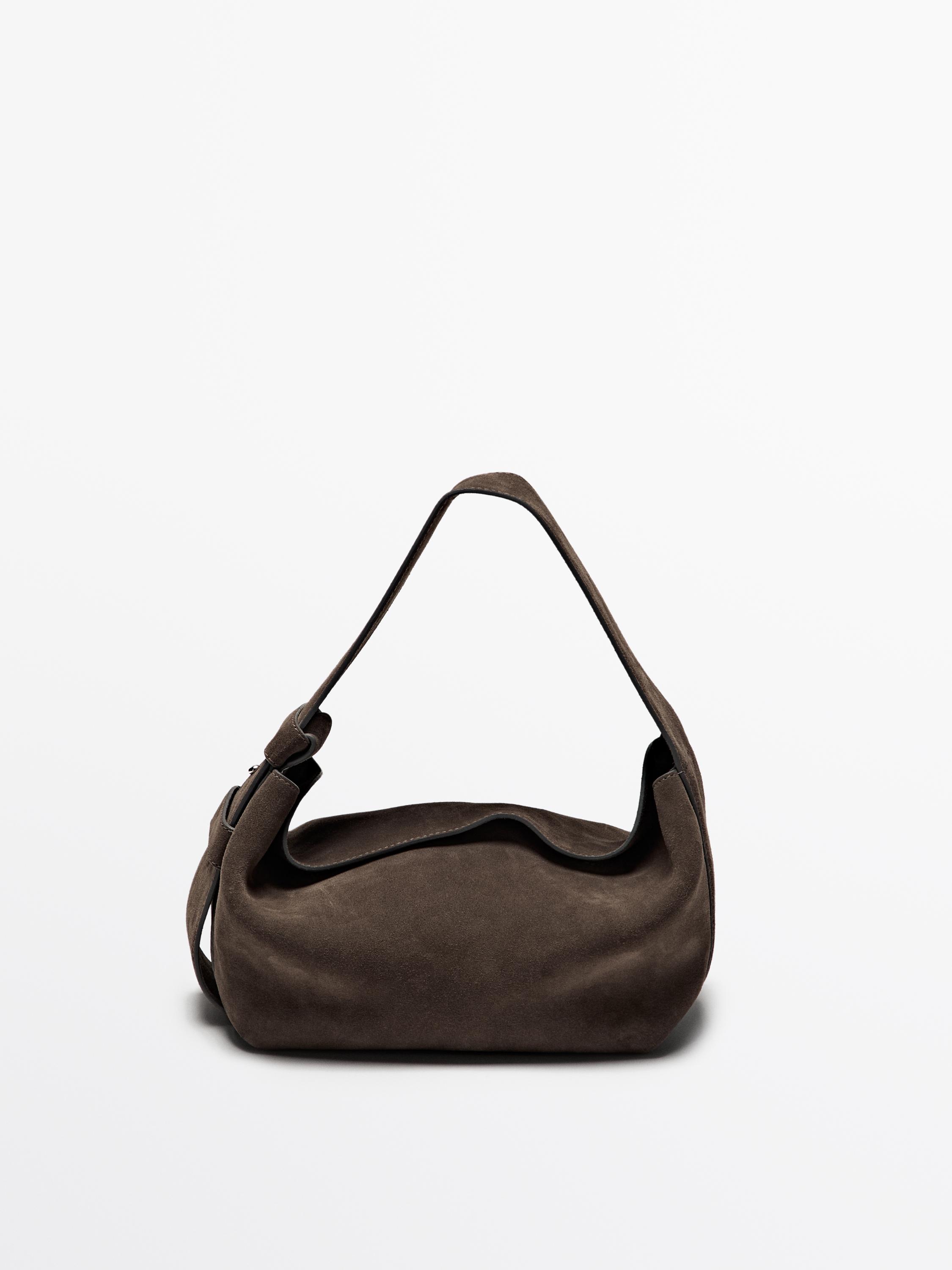 Sac porté épaule en croûte de cuir