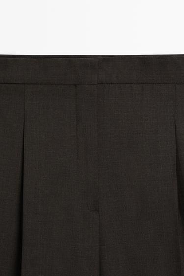 100% wool straight-leg pants - LIMITED EDITION — BROWN MARL 9
