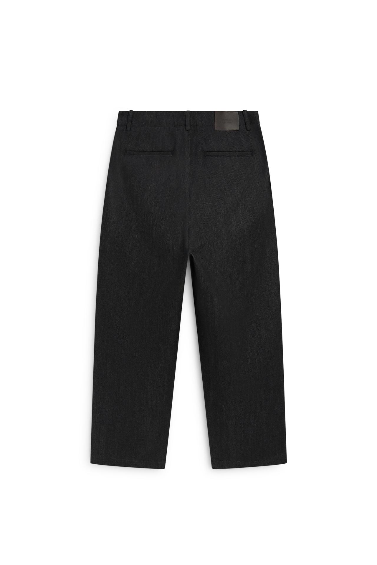Cotton blend denim-effect pants - LIMITED EDITION — BLACK