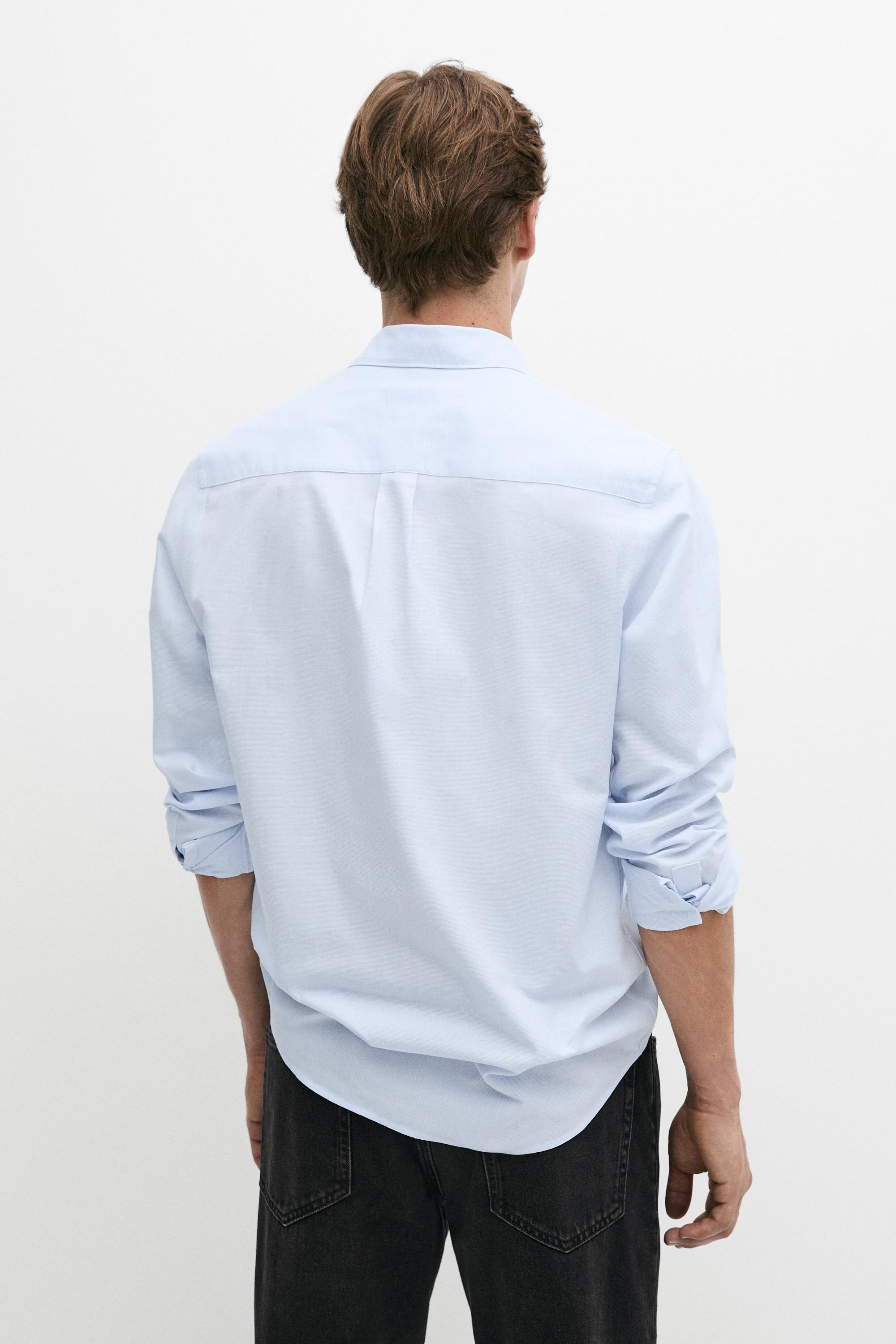 100% cotton regular fit shirt — Sky blue