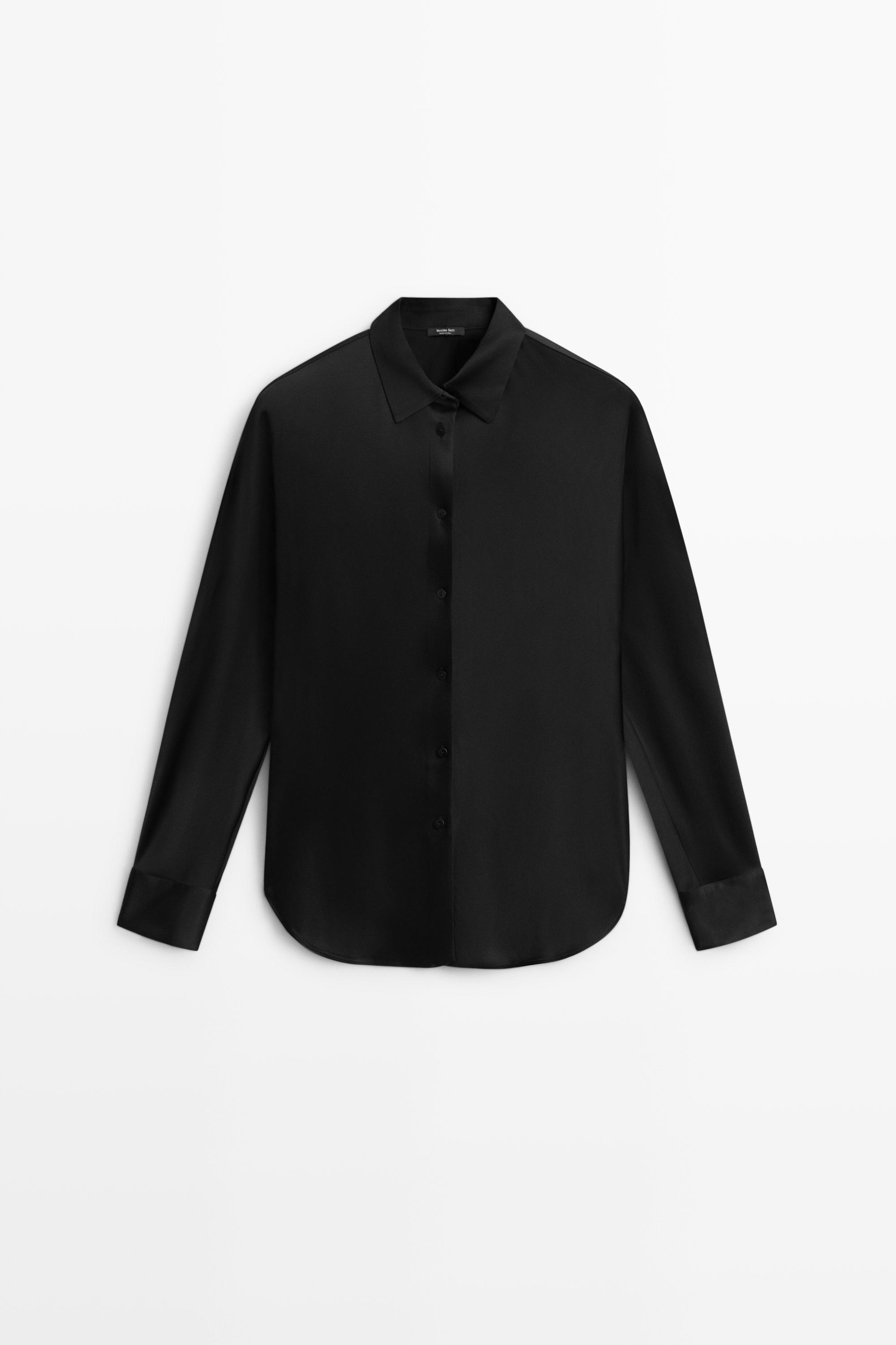 Flowing satin shirt