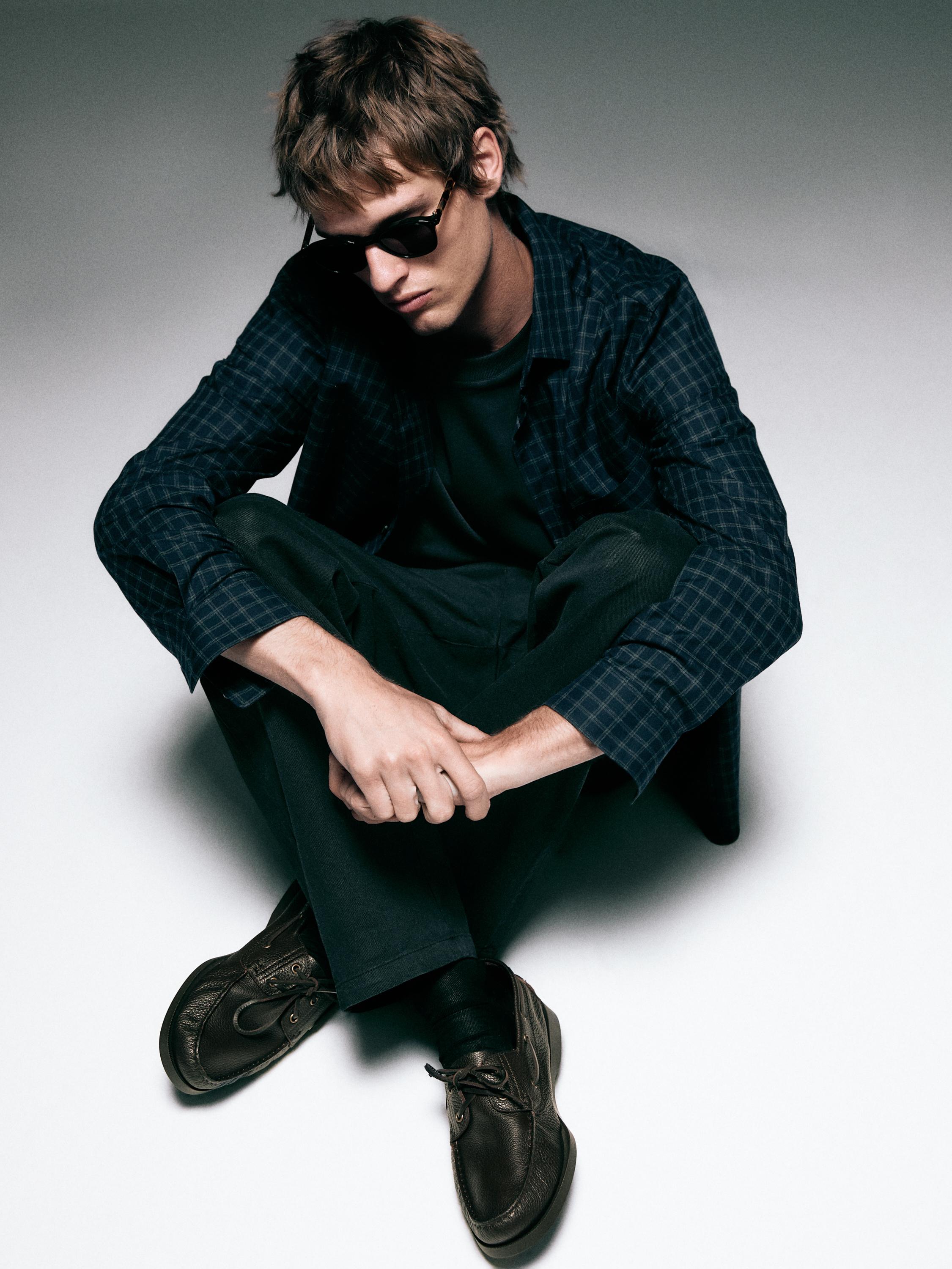 Leather deck shoes — BROWN
