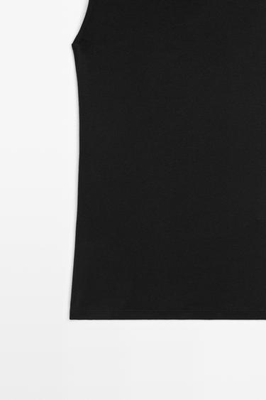 Cotton blend camisole top — BLACK 7