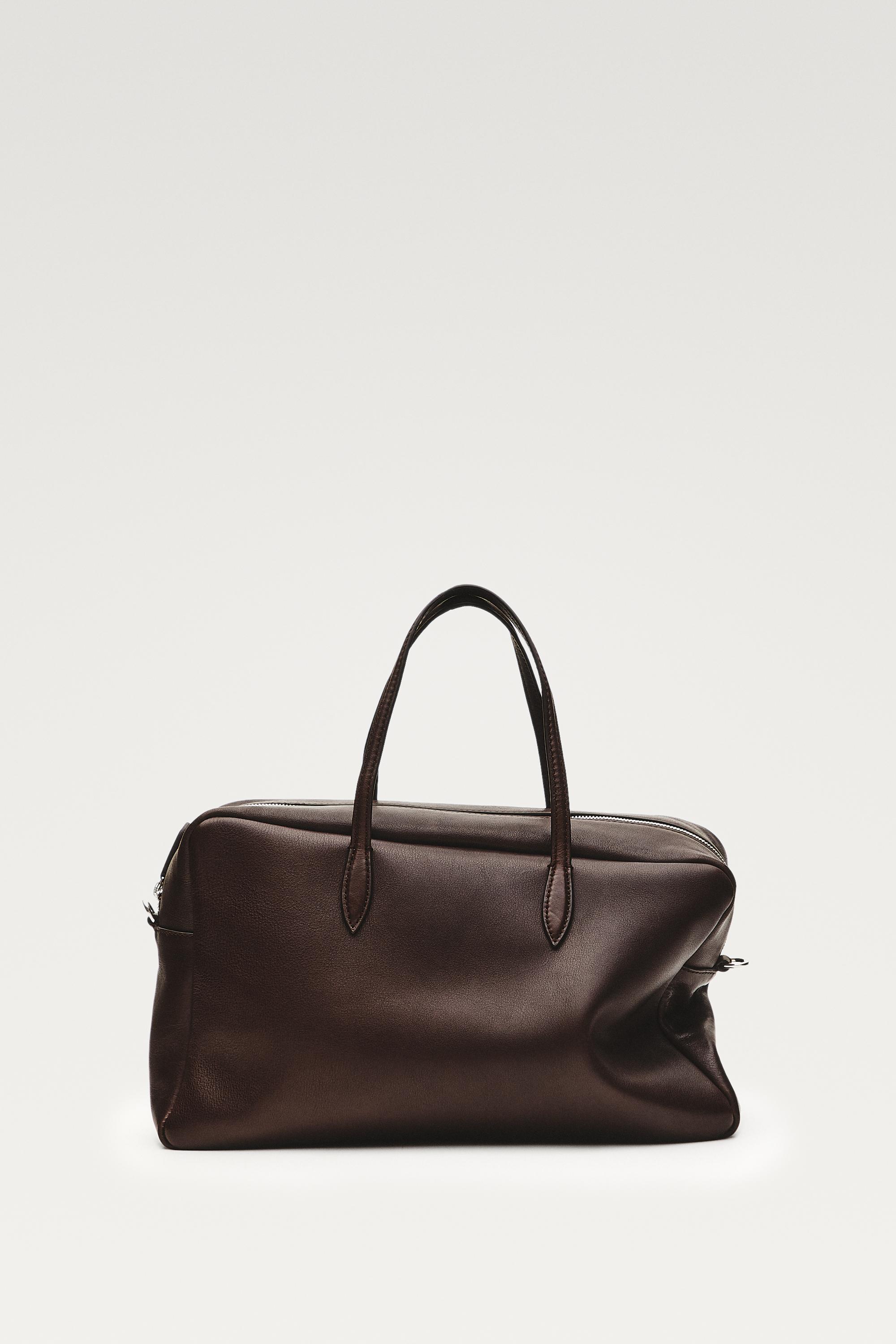 Medium duffle bag in nappa leather