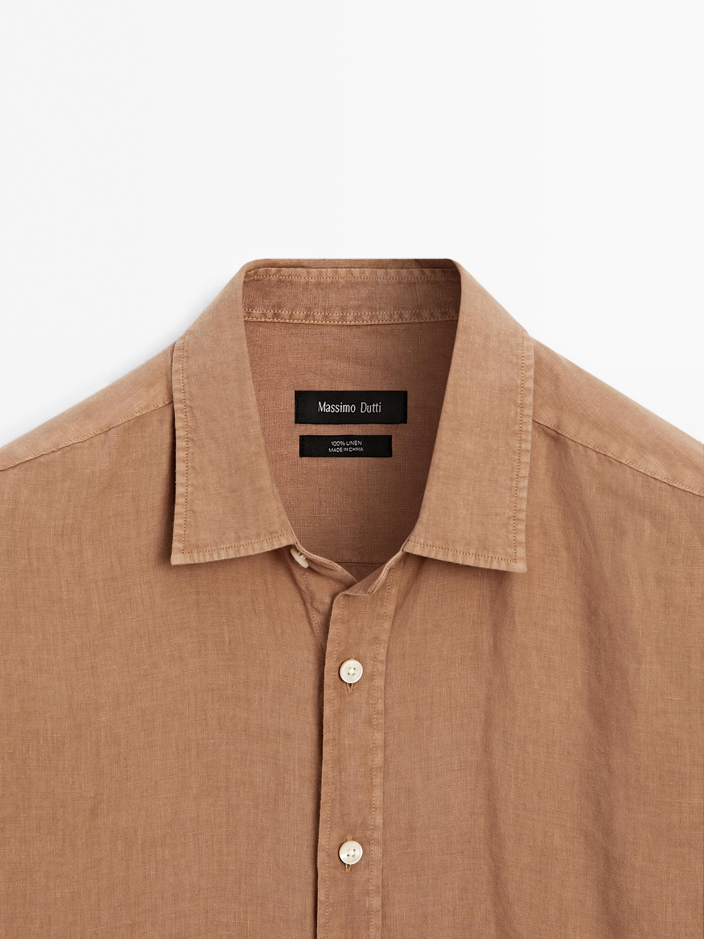 Regular fit shirt with maltinto finish