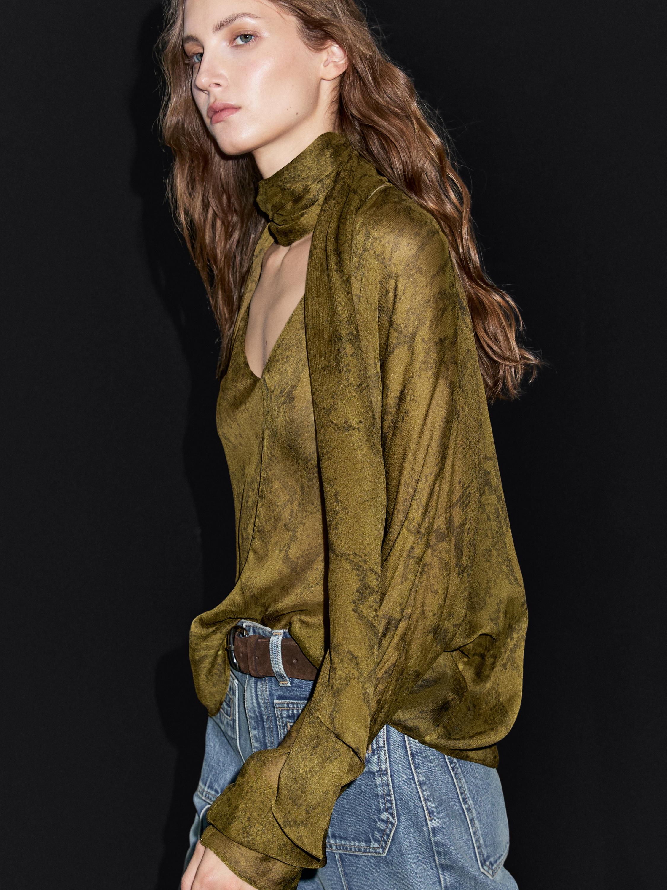 Camicetta morbida con stampa animalier