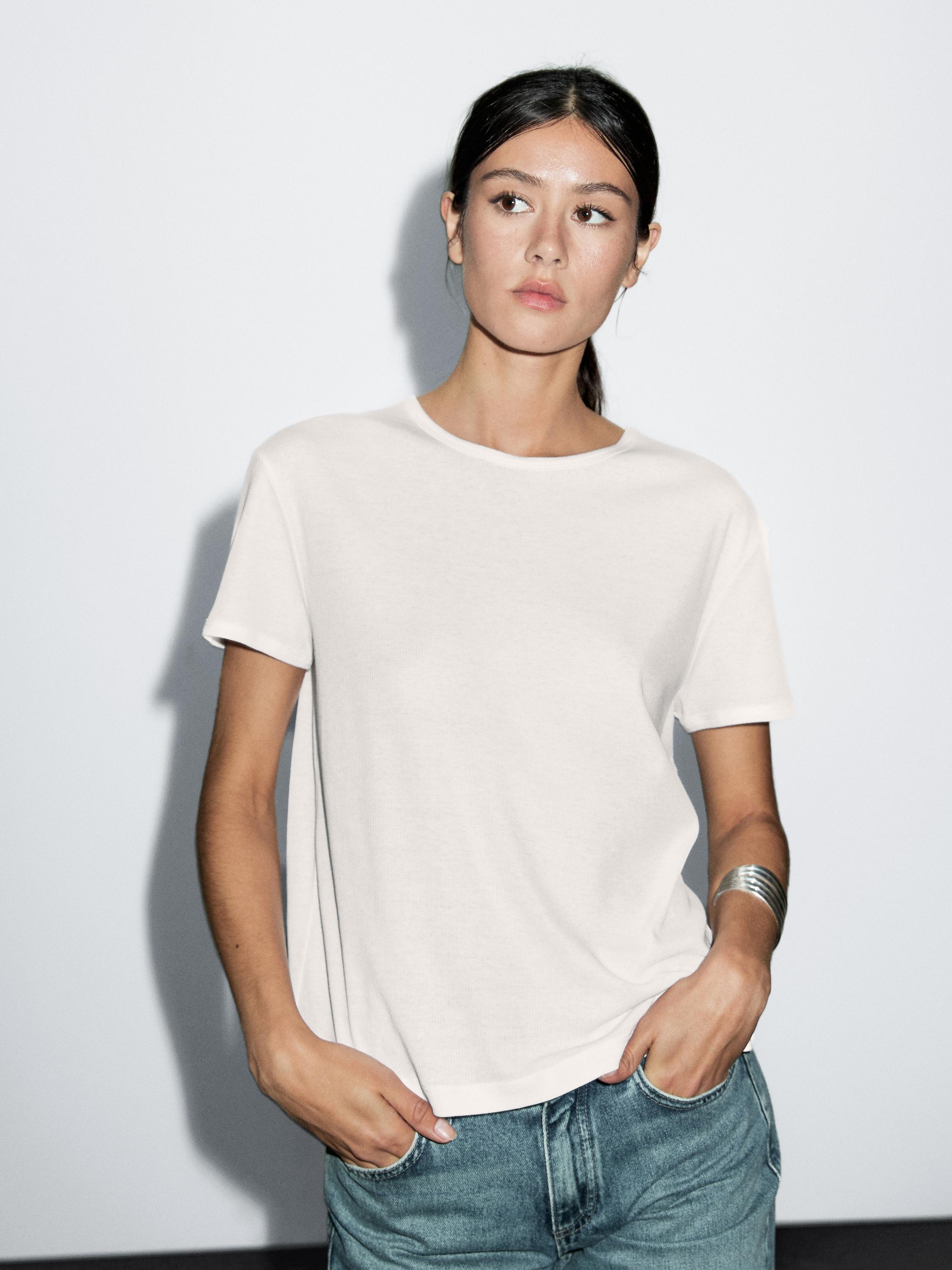 تيشرت قطن 100% بأكمام قصيرة