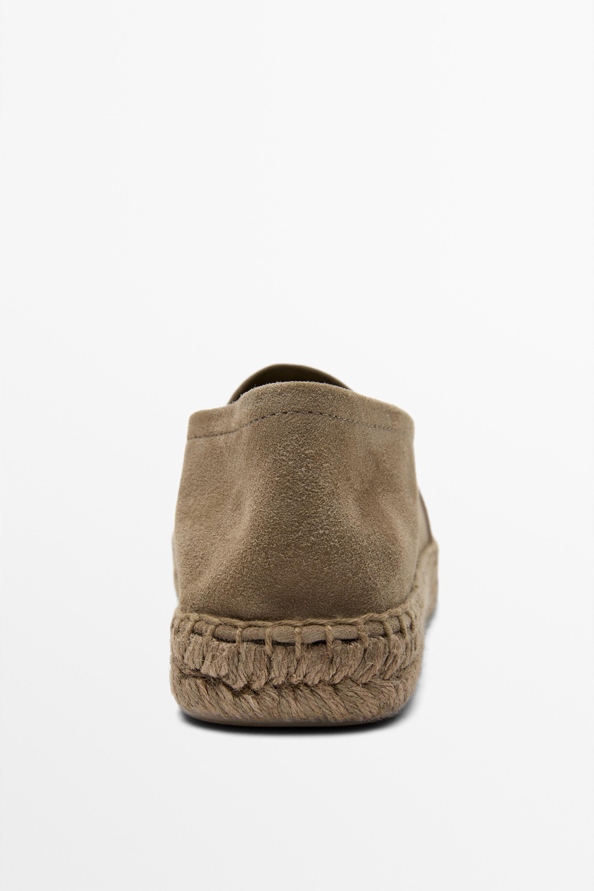 Leather espadrilles — SAND