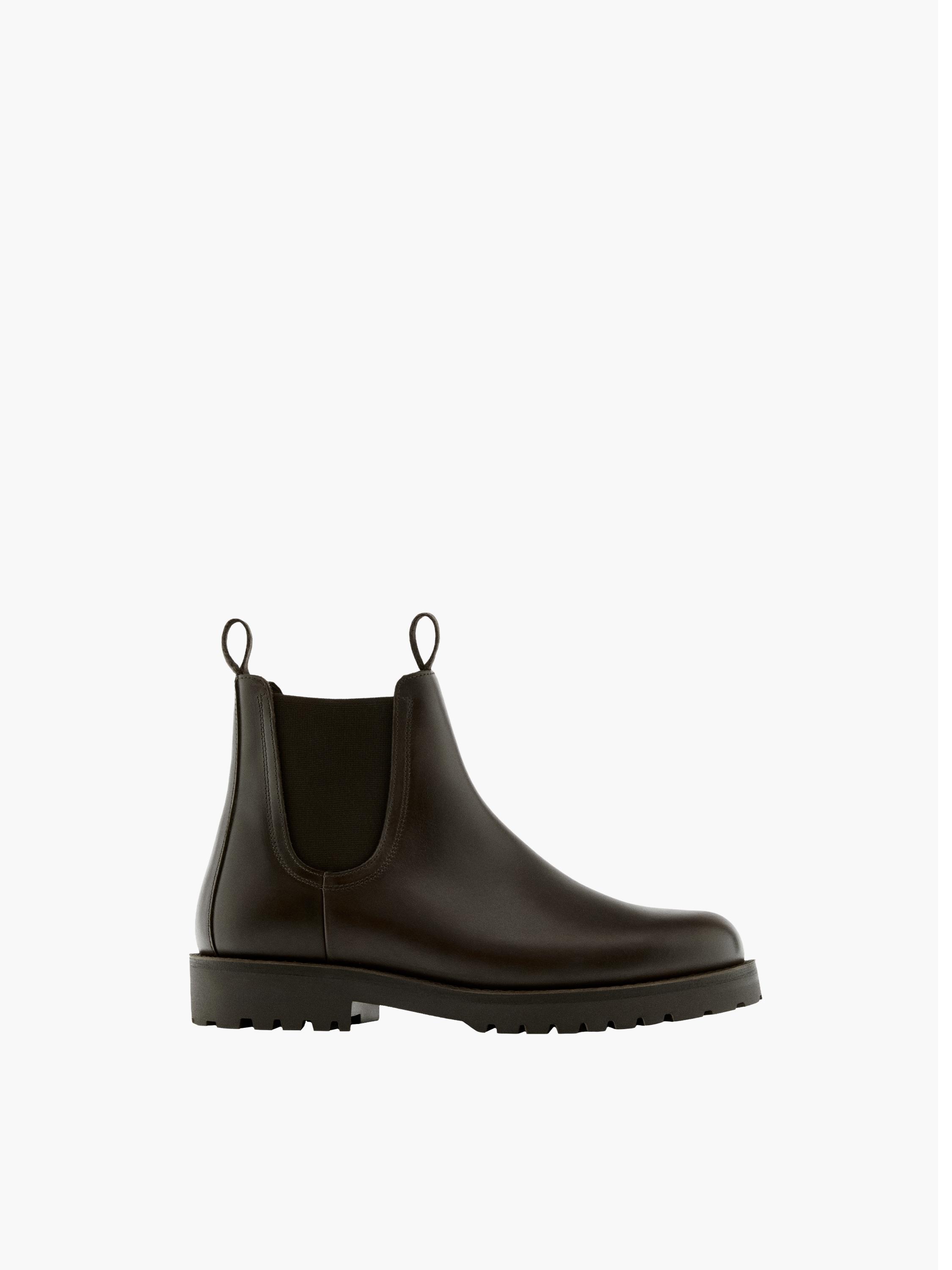 Leather Chelsea boots — BROWN