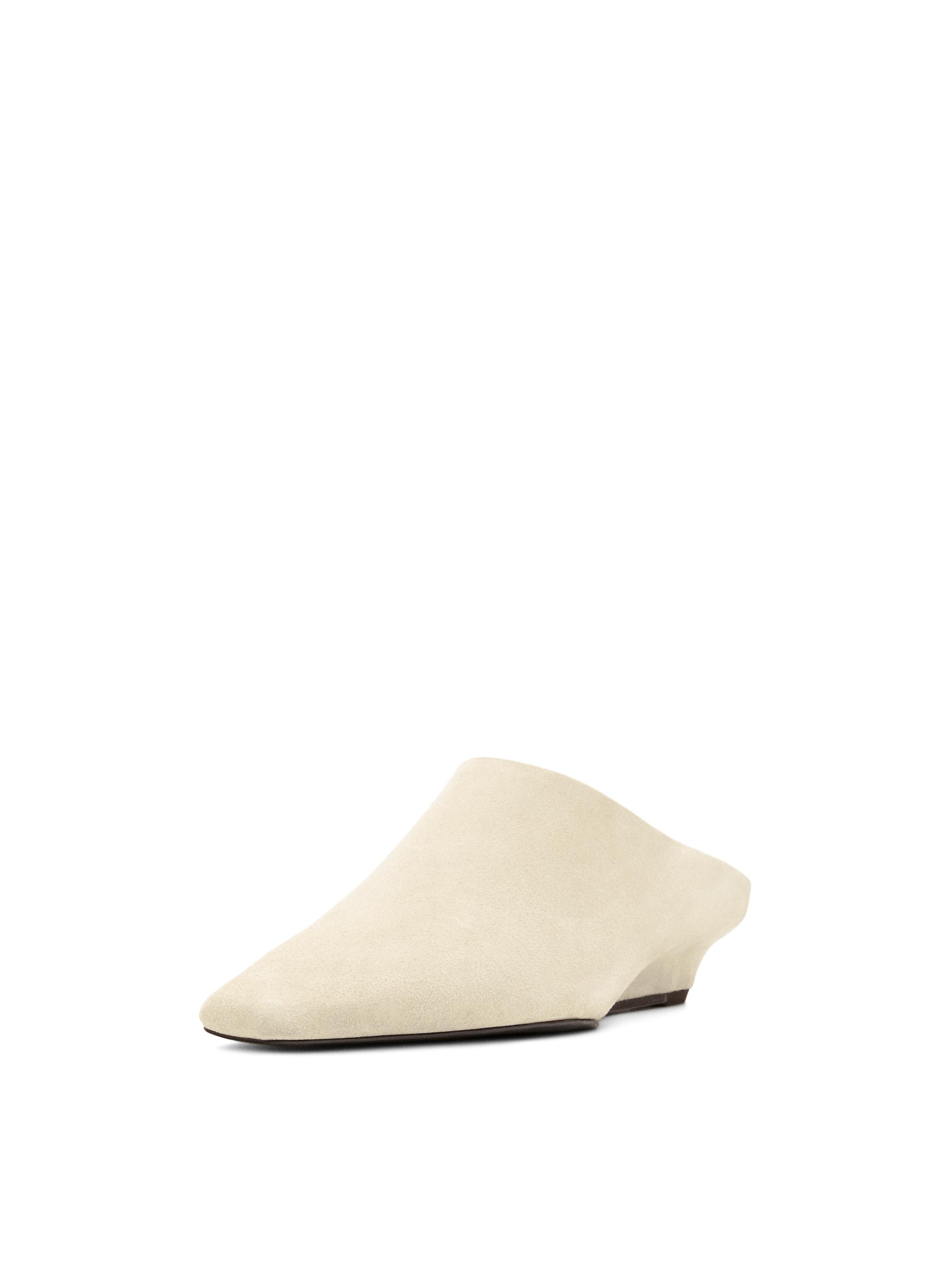 Wedge heel mules — BEIGE