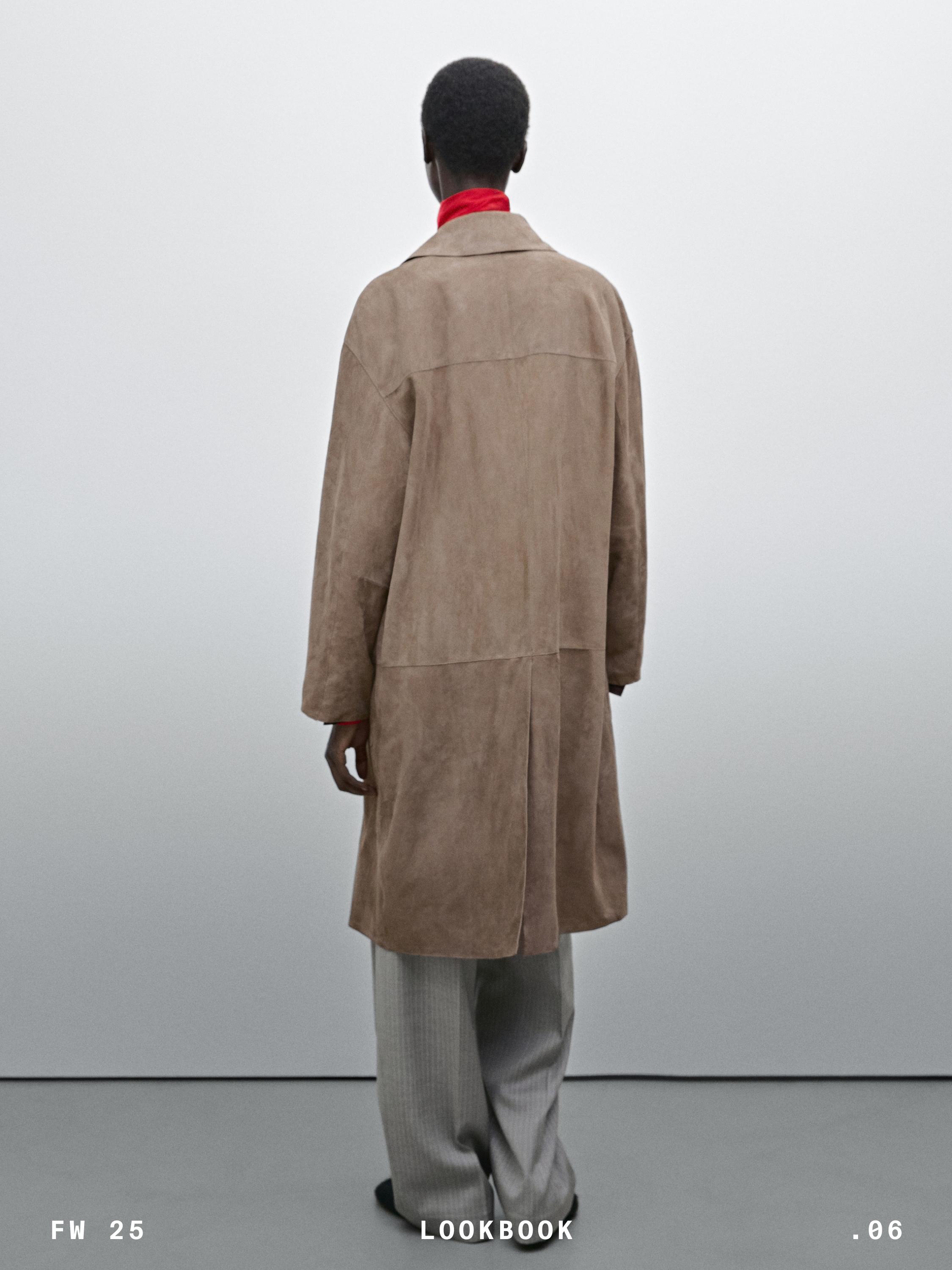 Suede leather trench coat · Mole Brown · Skirts | Massimo Dutti Suede leather trench coat · Mole Brown · Skirts | Massimo Dutti