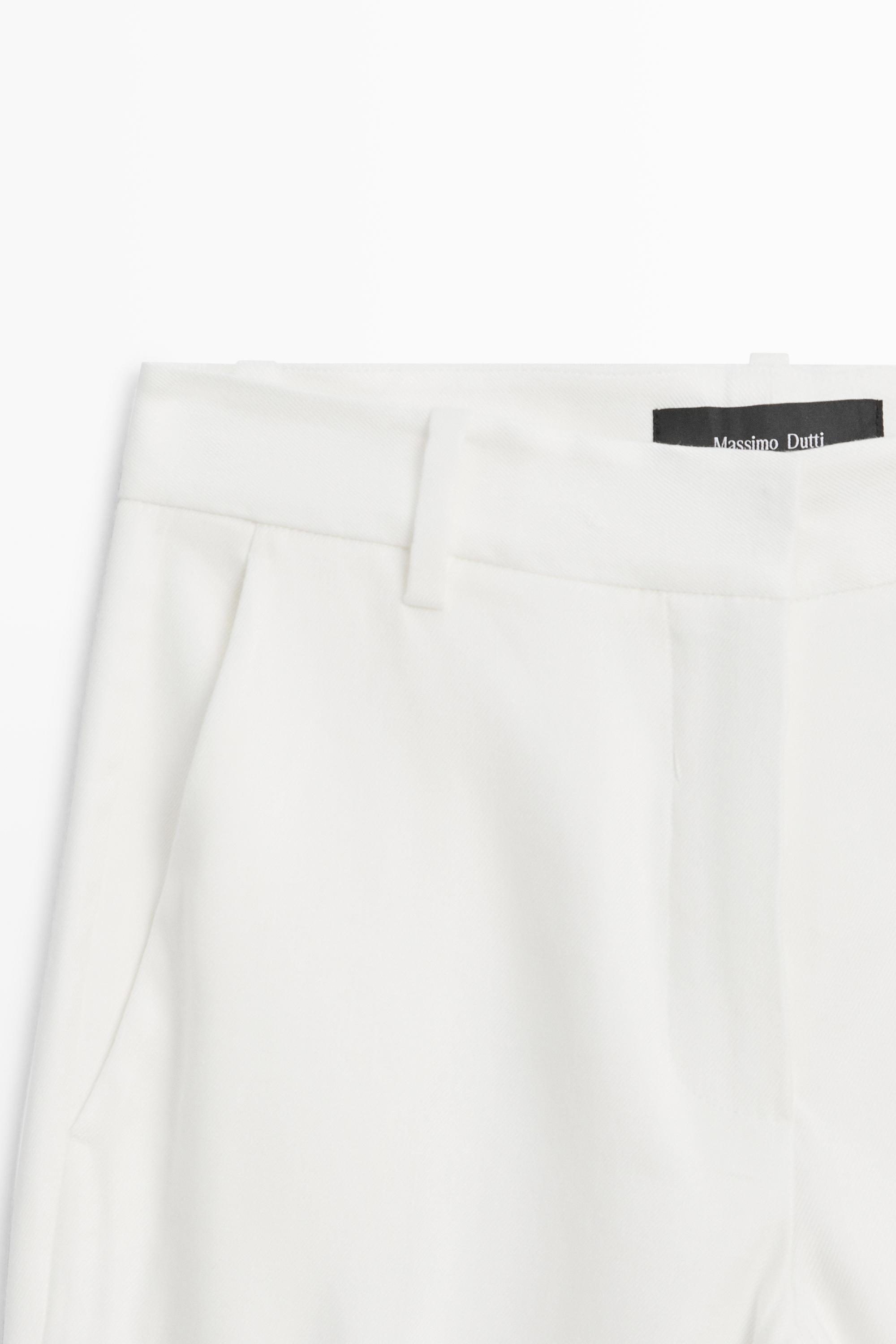 Bukse i ullsblanding –straight-fit