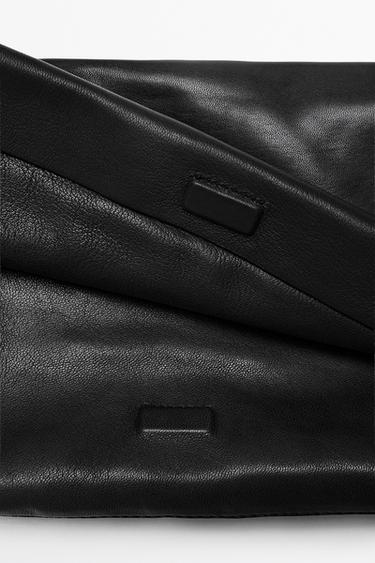 Nappa leather mini bag with stitch detail — BLACK 6