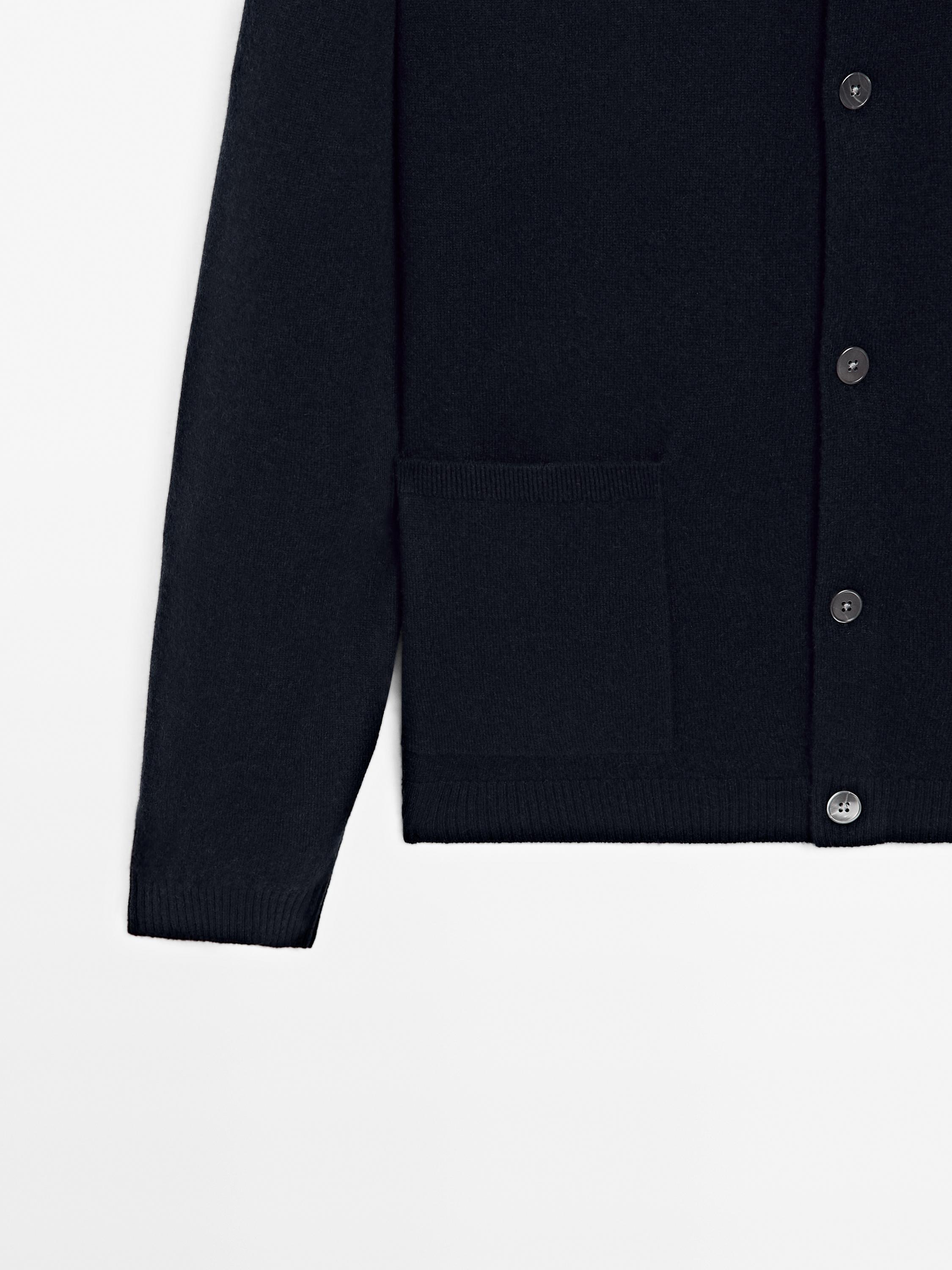 100% cashmere bomber cardigan