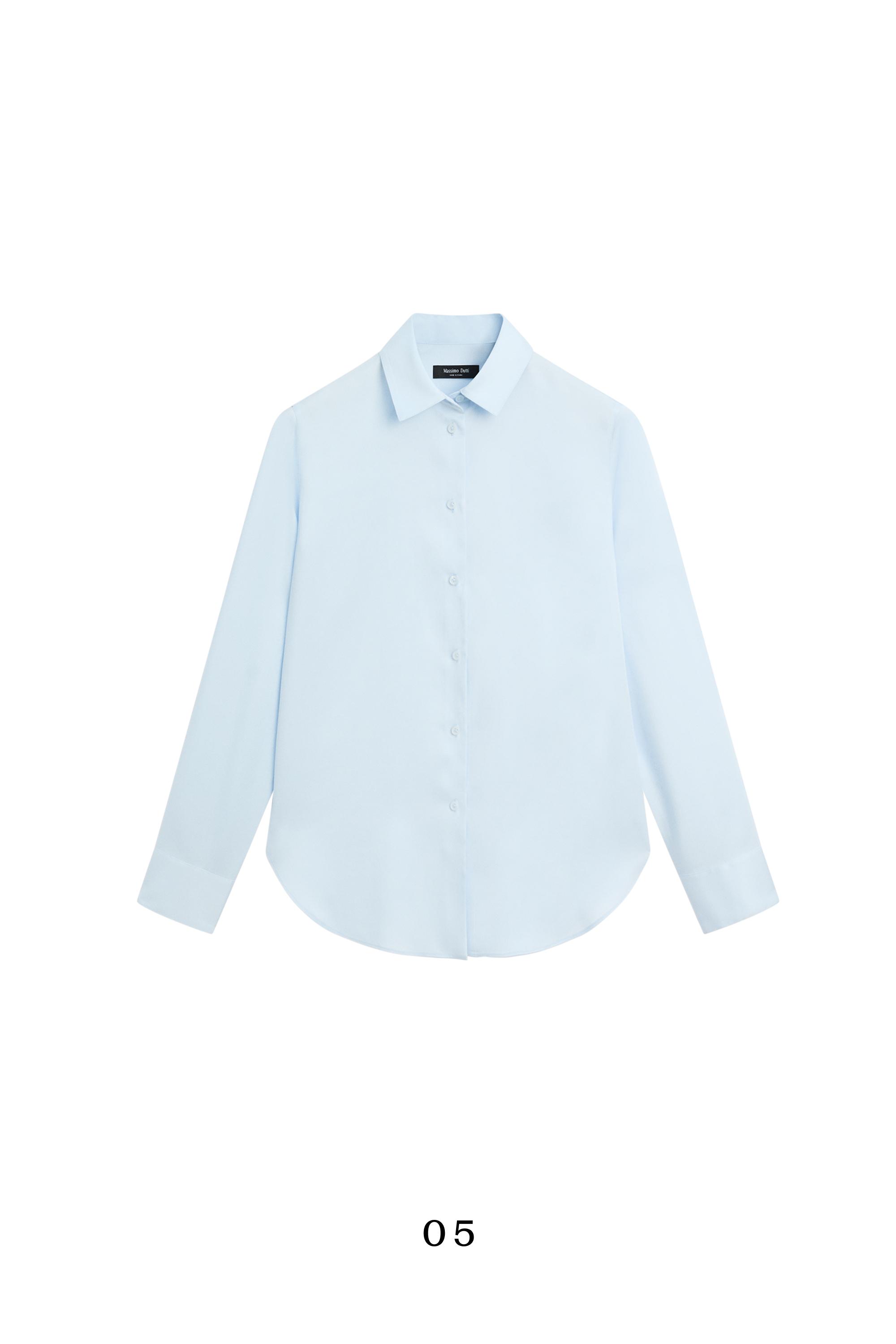 Fluid lyocell shirt — SKY BLUE