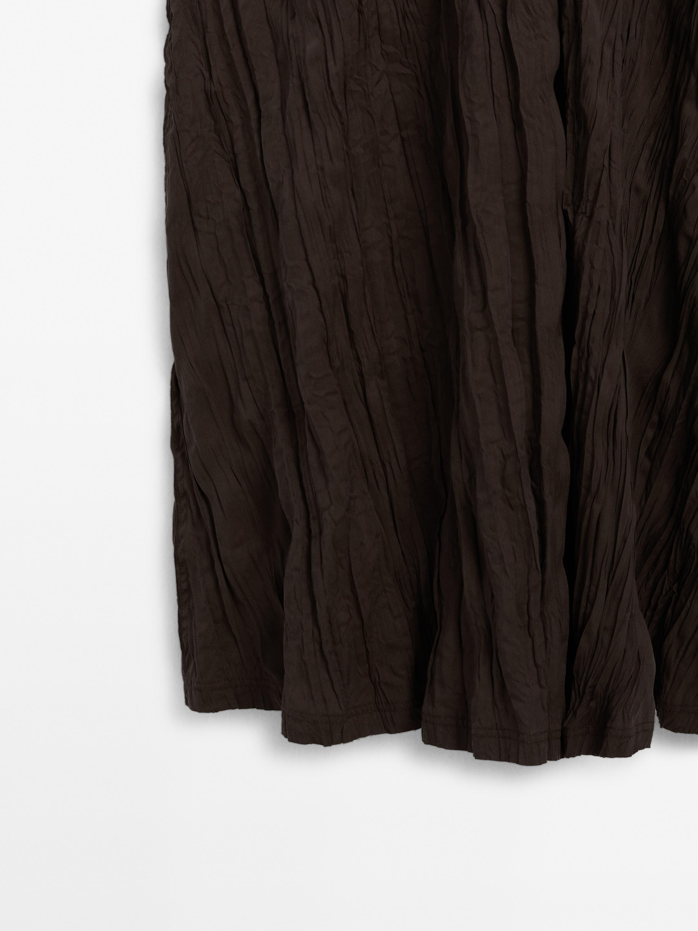 Flowing pleated midi dress