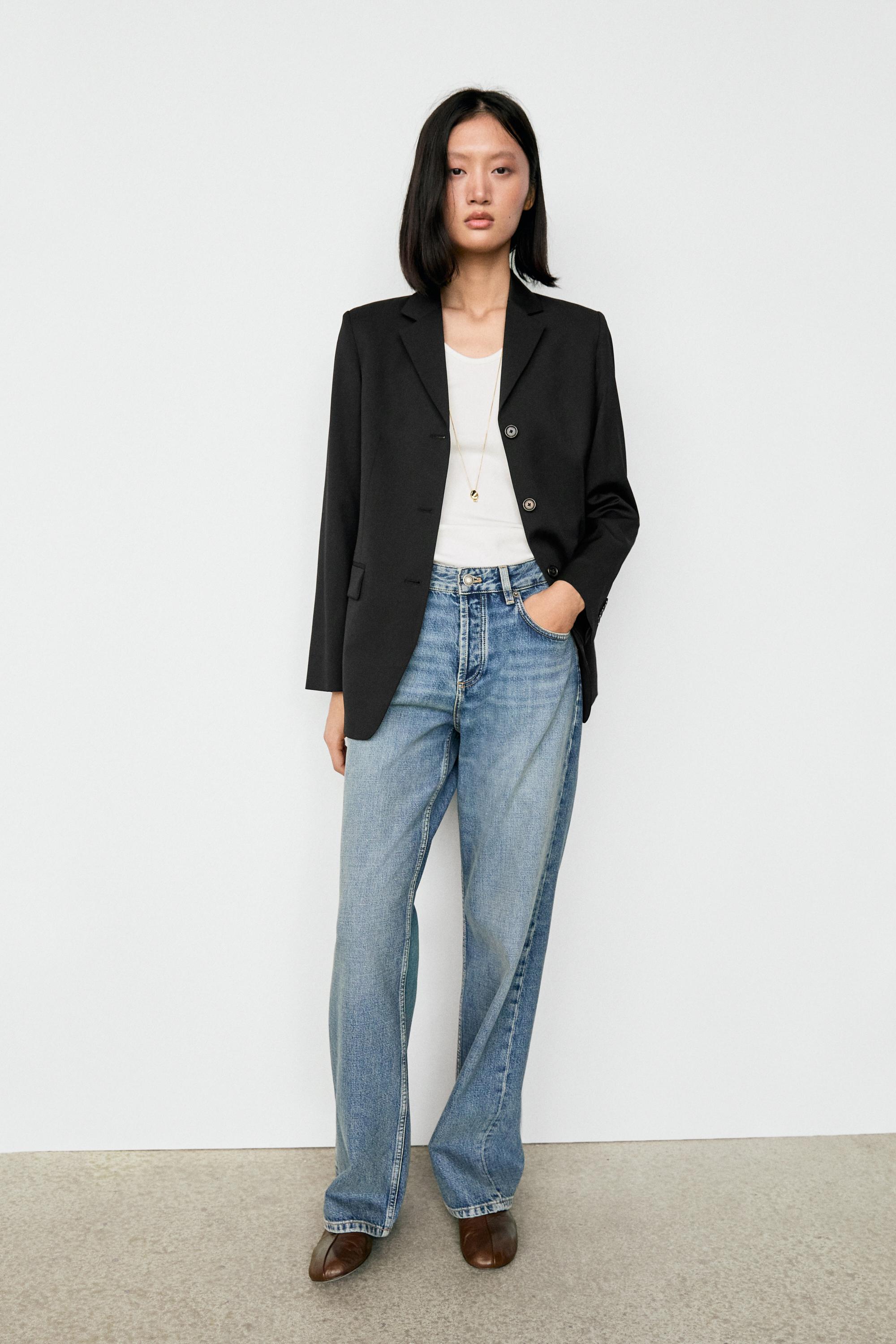 100% cool wool blazer — BLACK