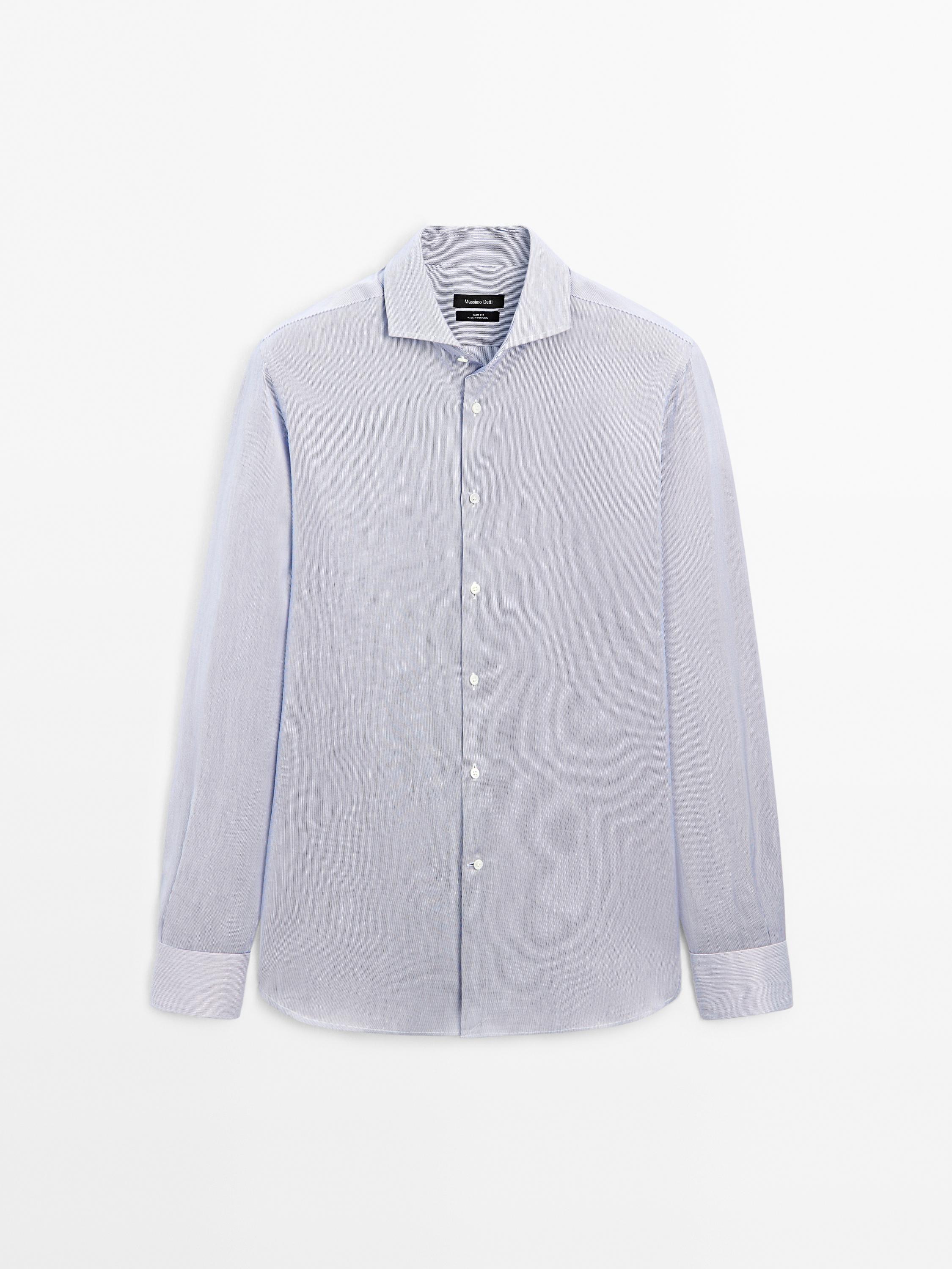 Alkandora marraduna, % 100 kotoizkoa, slim fit