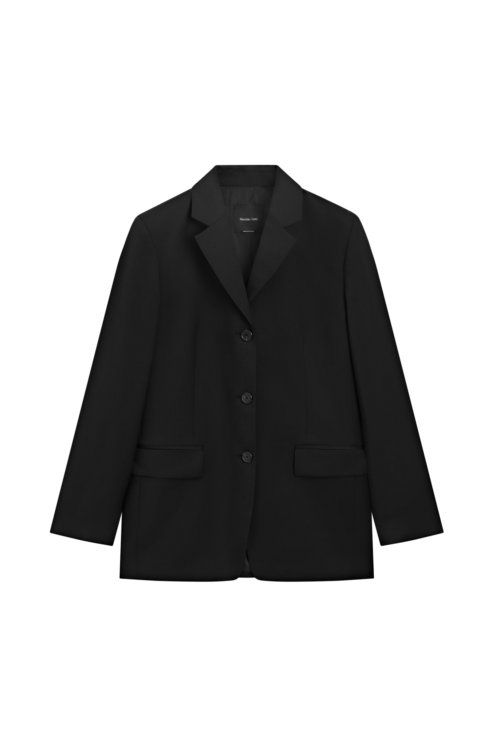 Massimo Dutti %100 soğuk yün blazer görsel 4