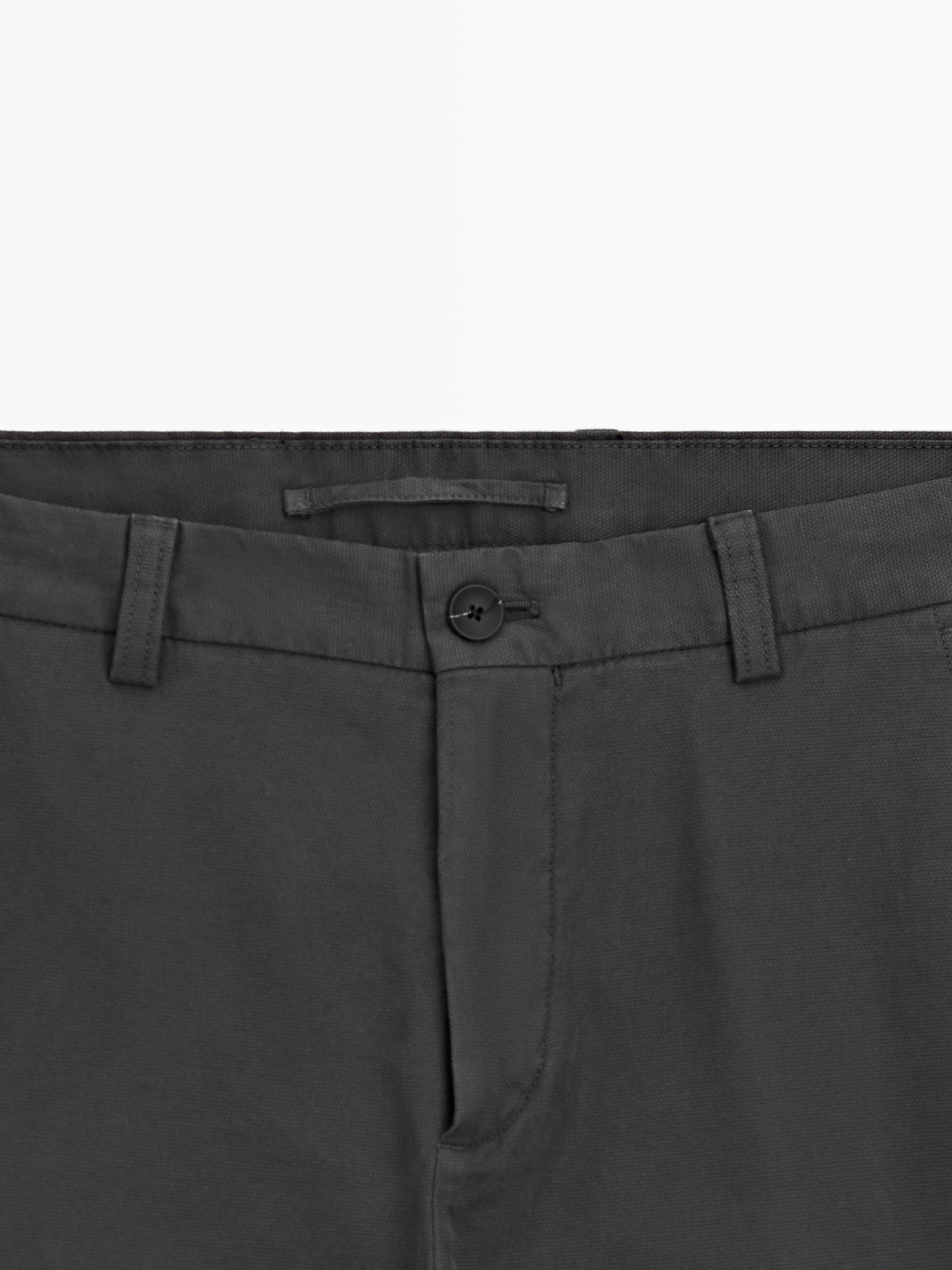 Strukturierte Slim-Fit-Hose