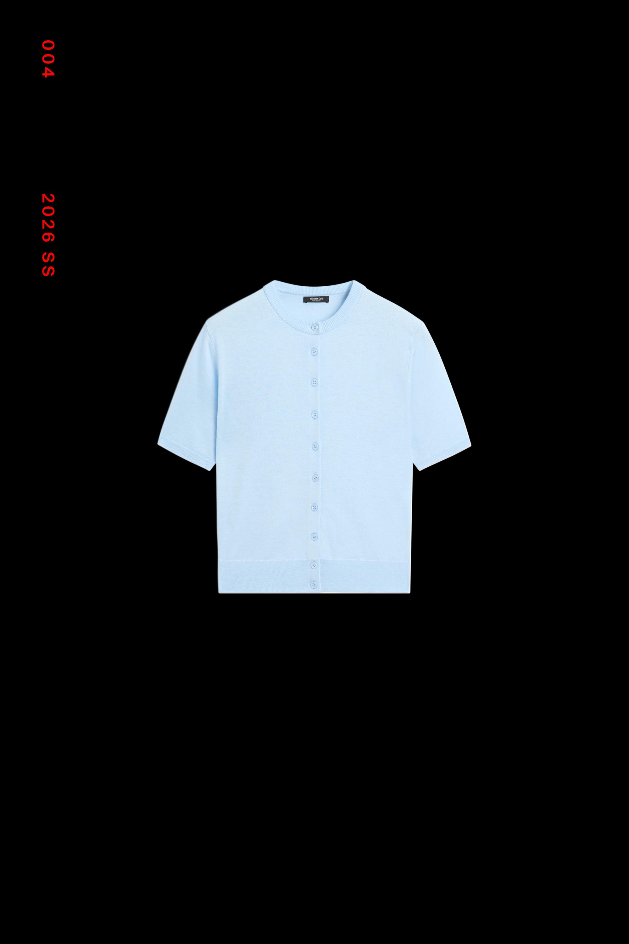Short sleeve cardigan — SKY BLUE