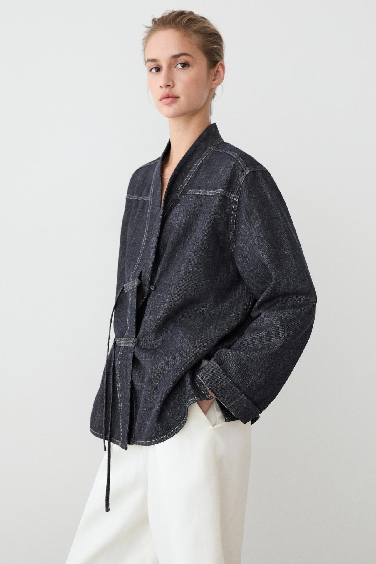 Total look denim overshirt — DARK BLUE