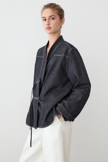 Total look denim overshirt — DARK BLUE 8