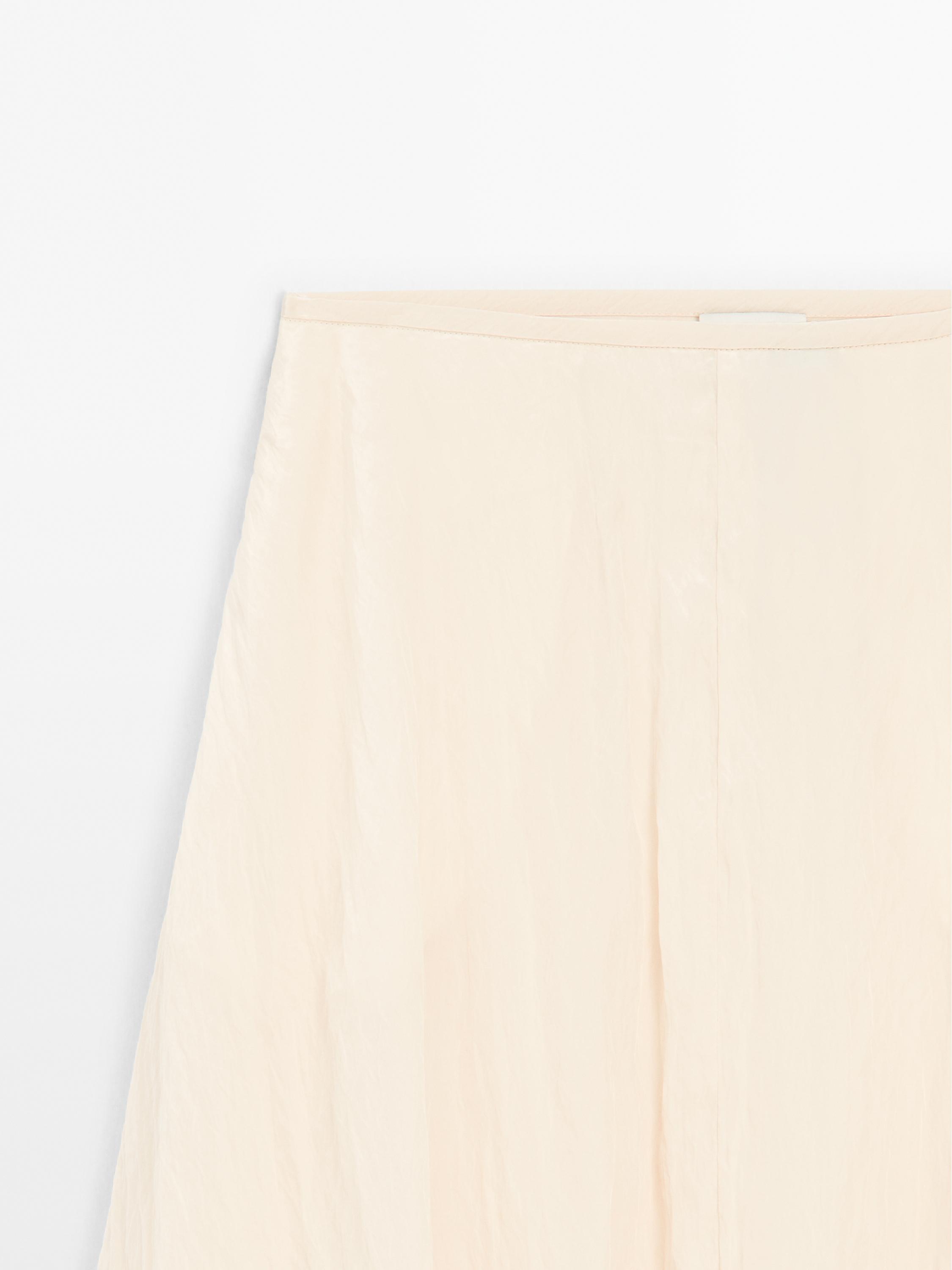 Crinkle-effect balloon midi skirt - STUDIO
