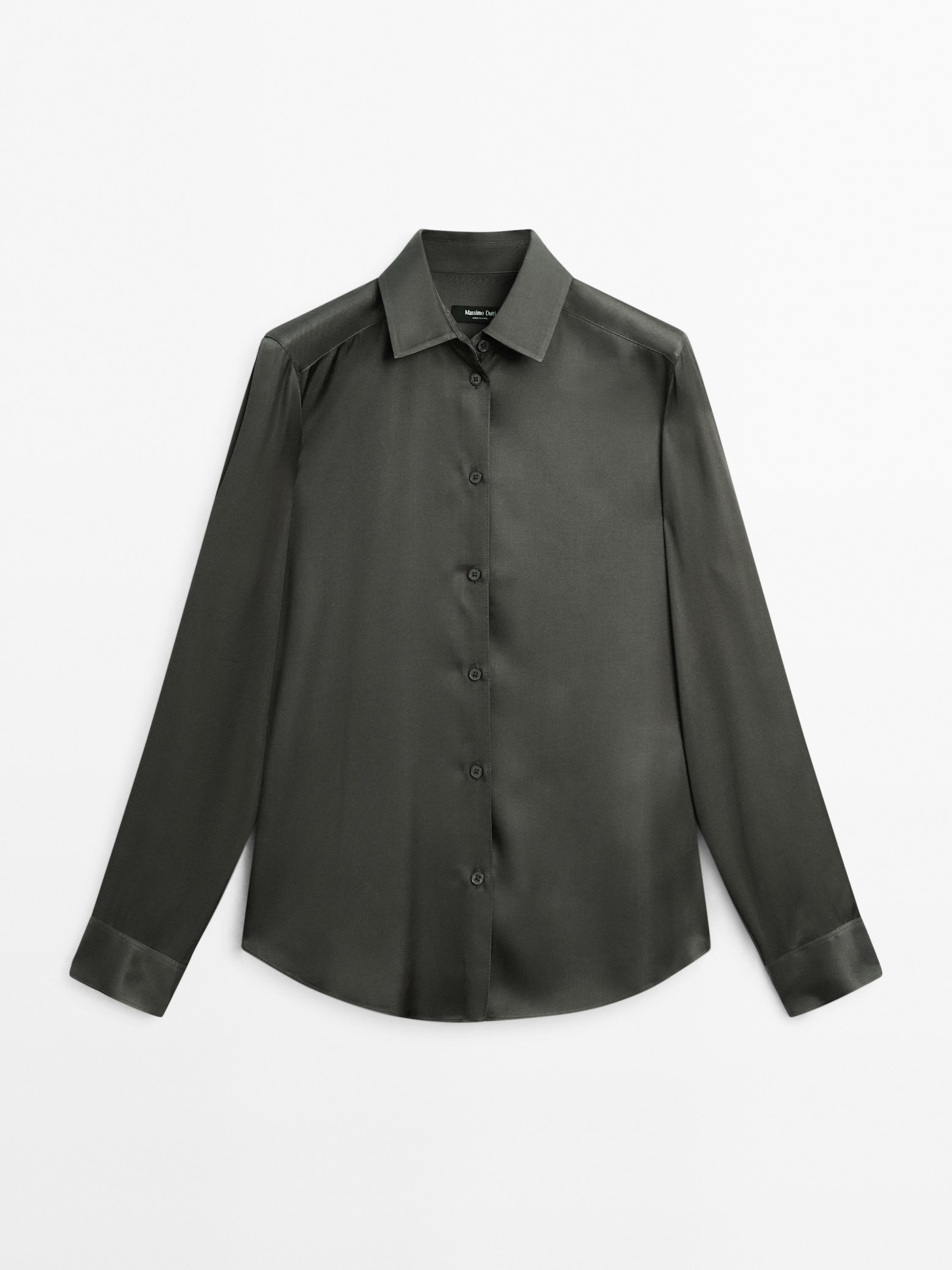 Flowing satin shirt