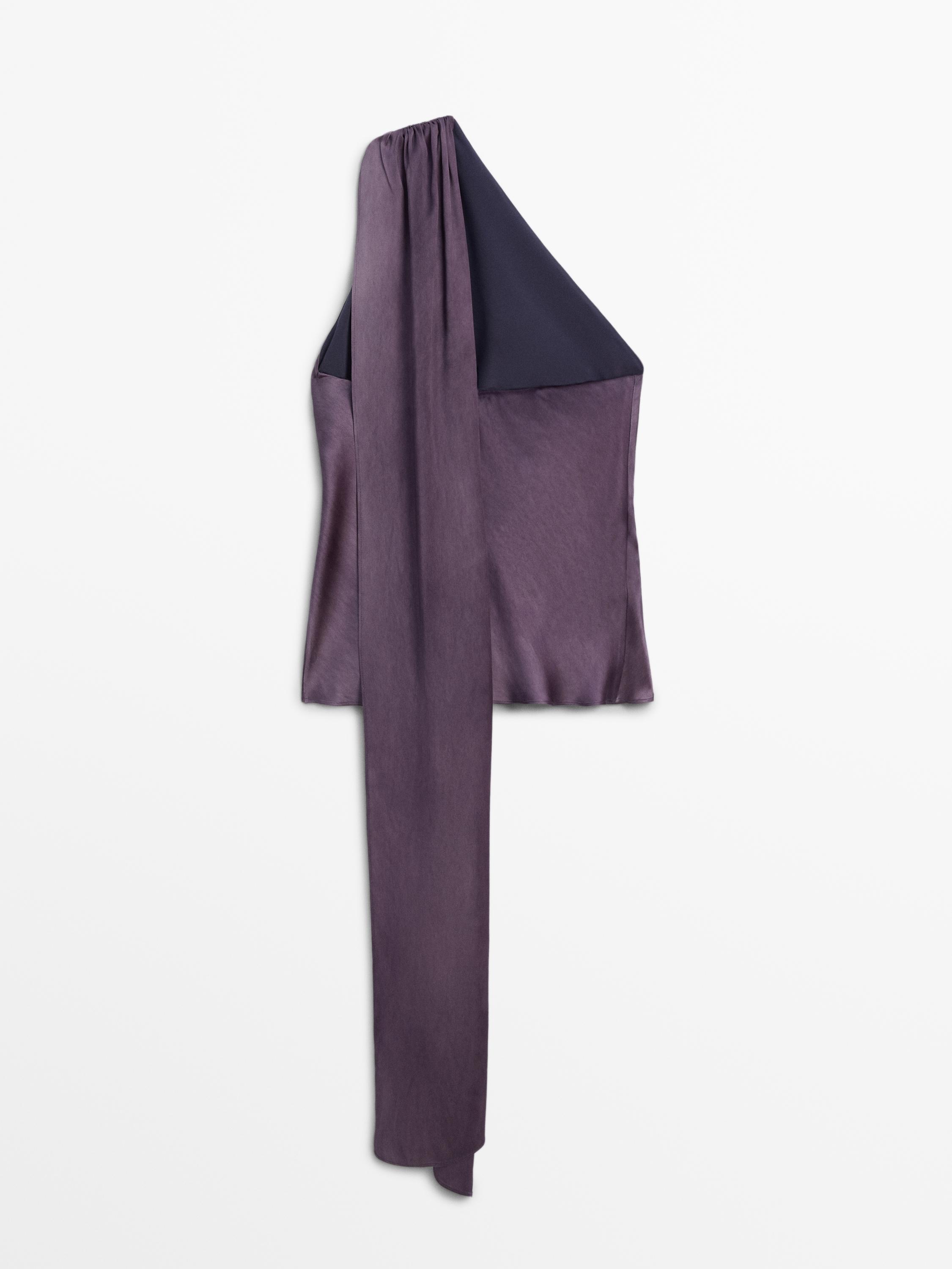 Asymmetric top with tie detail