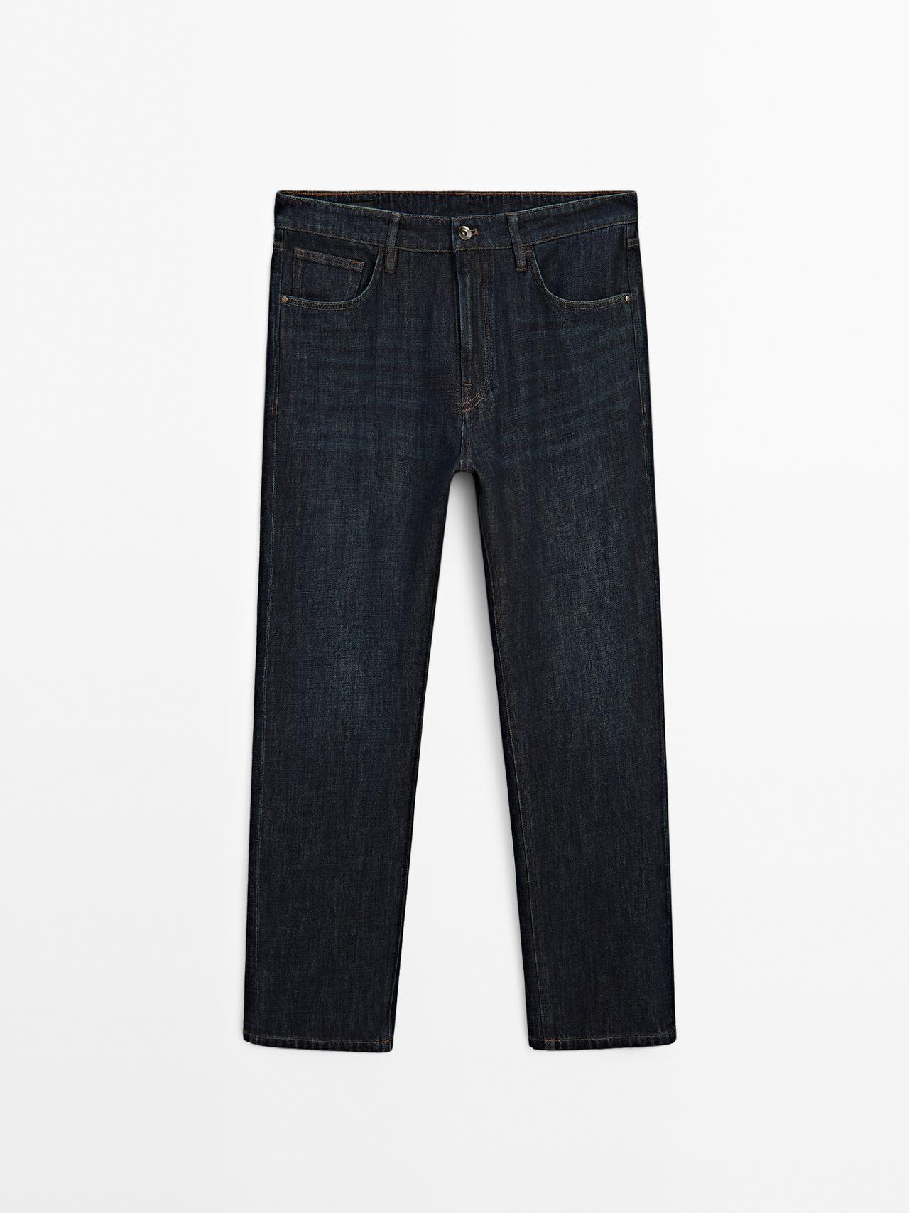 Massimo Dutti - Herre - Tapered Fit Jeans - Marineblå - 29