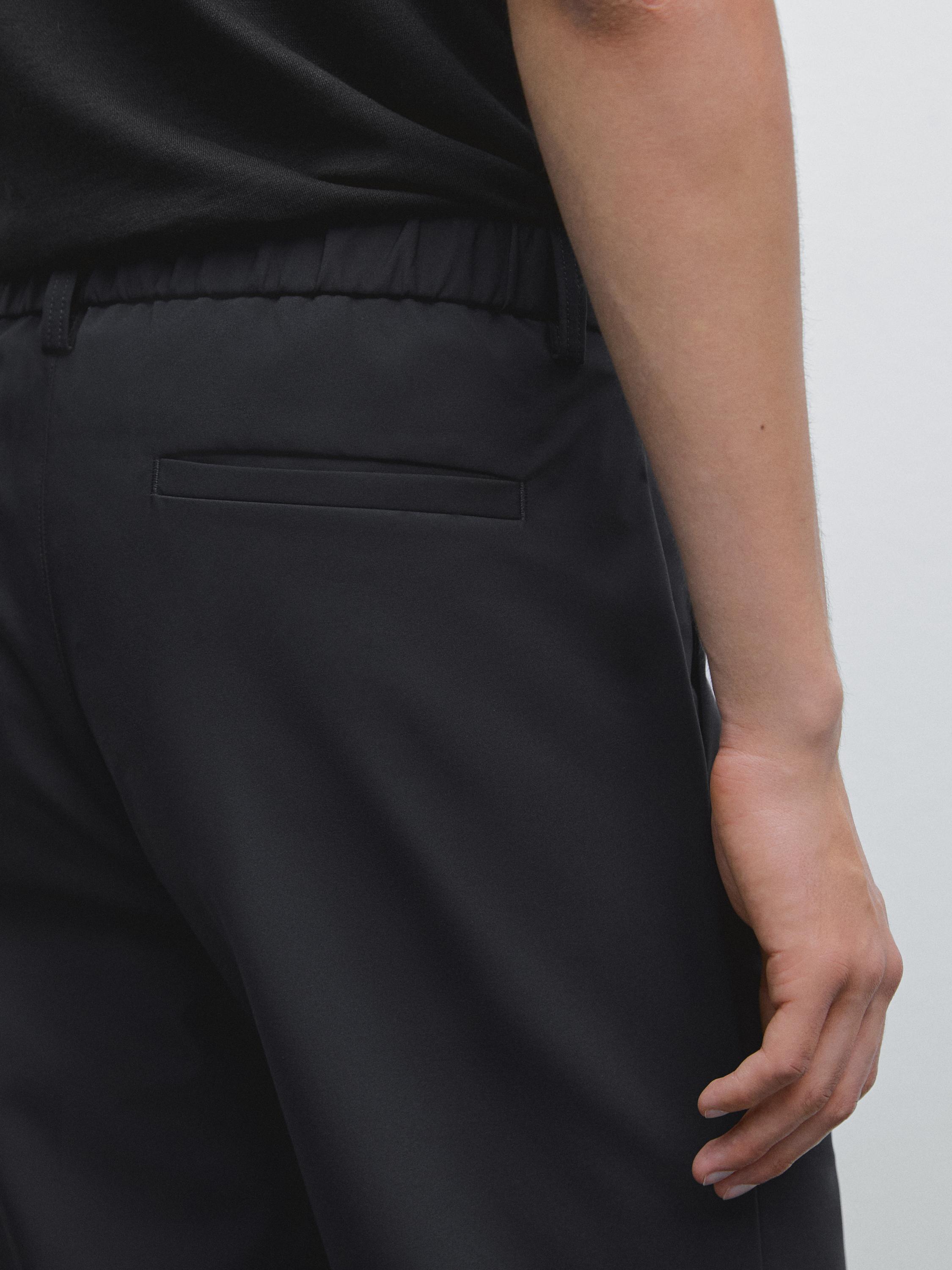Regular-fit technical trousers — NAVY BLUE