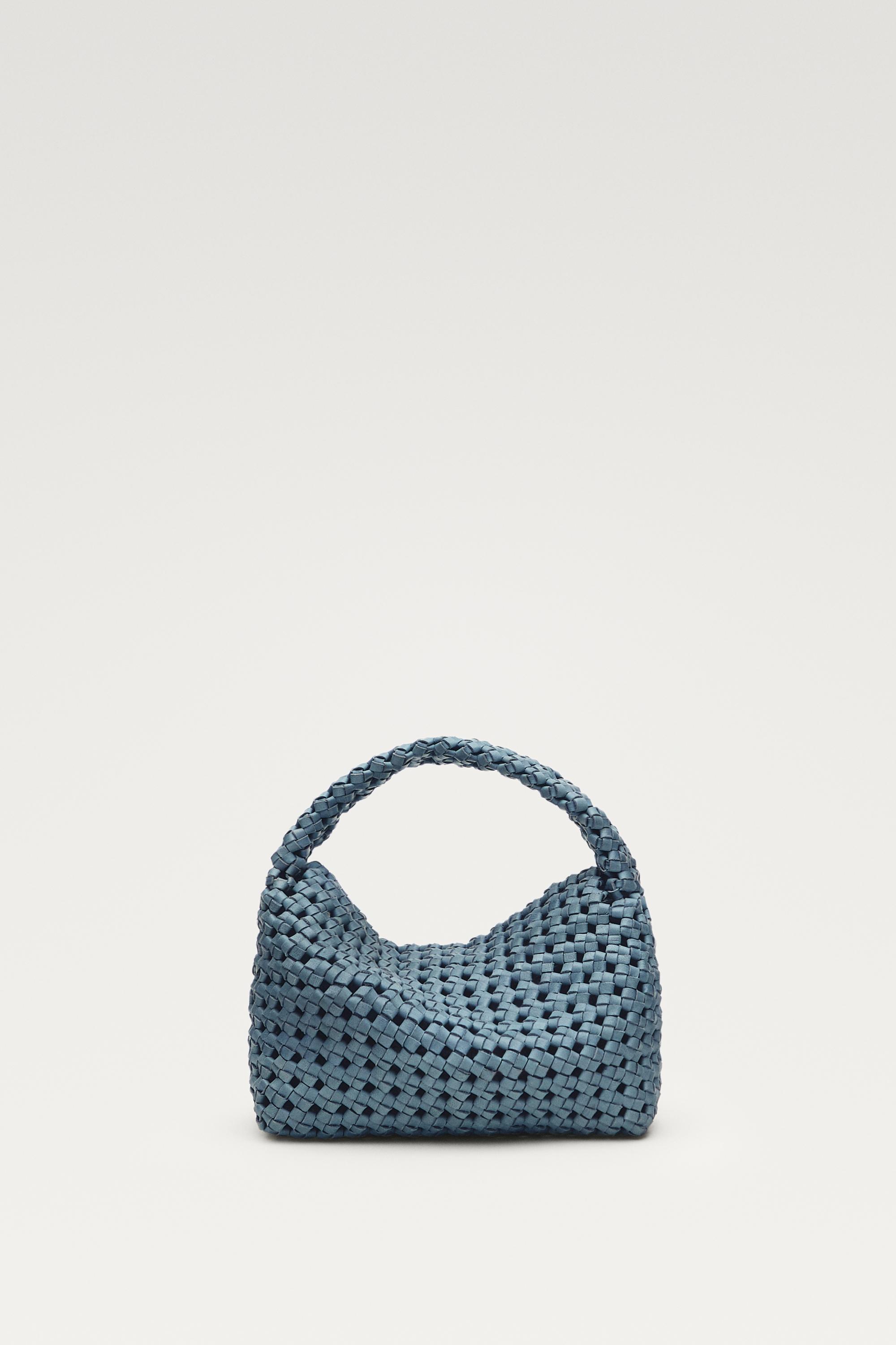 Braided leather mini bag