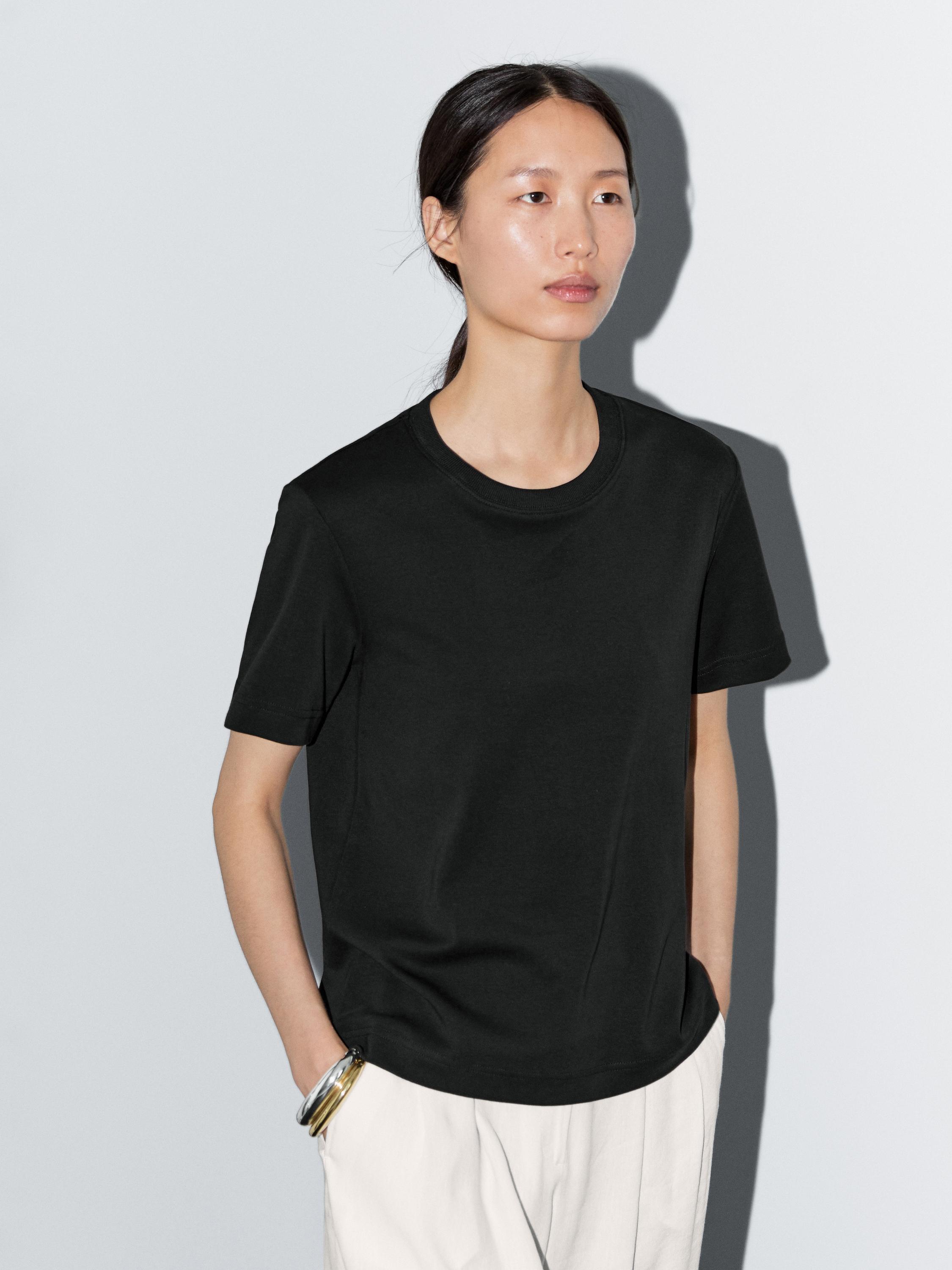 Short sleeve interlock T-shirt — BLACK