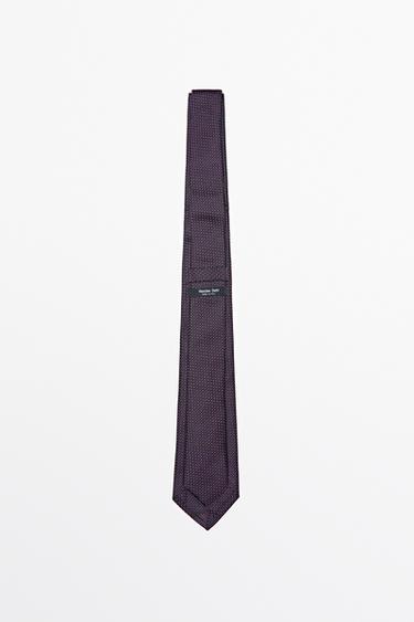 100% silk micro-polka dot tie — BURGUNDY 5