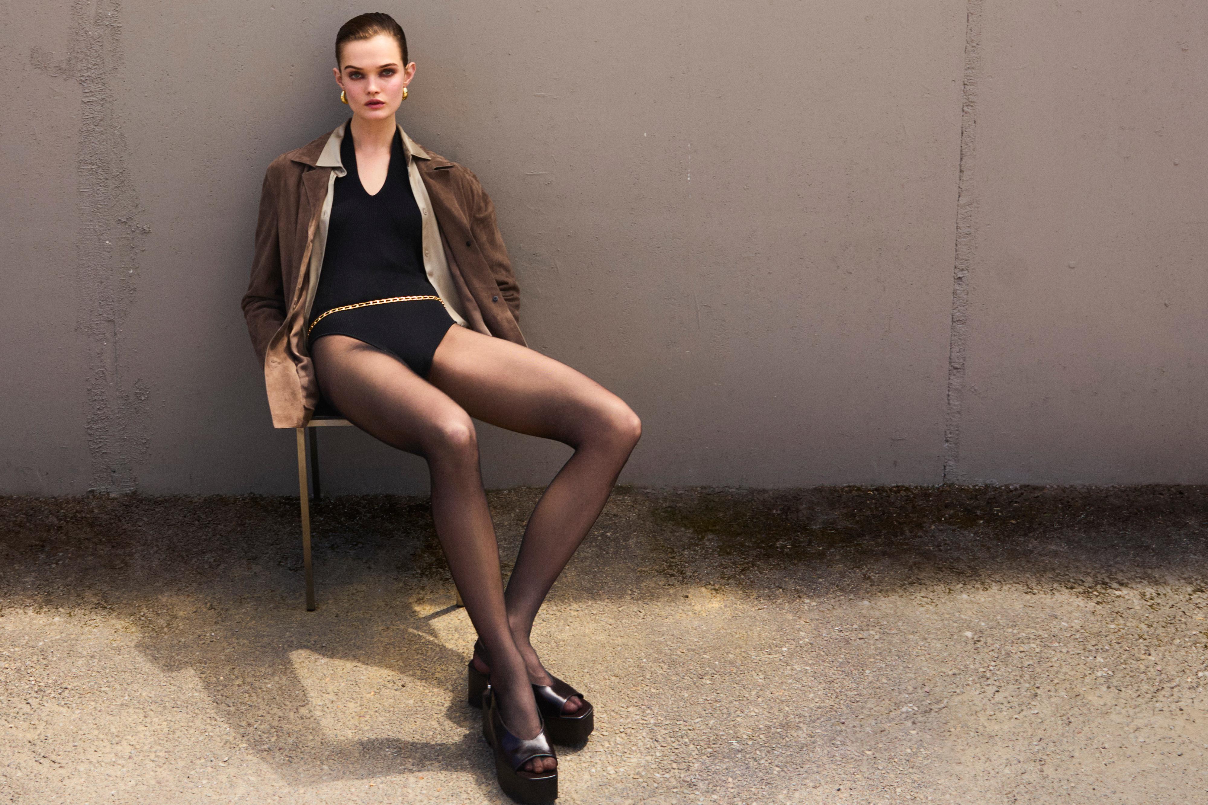 Flowing suede leather blazer